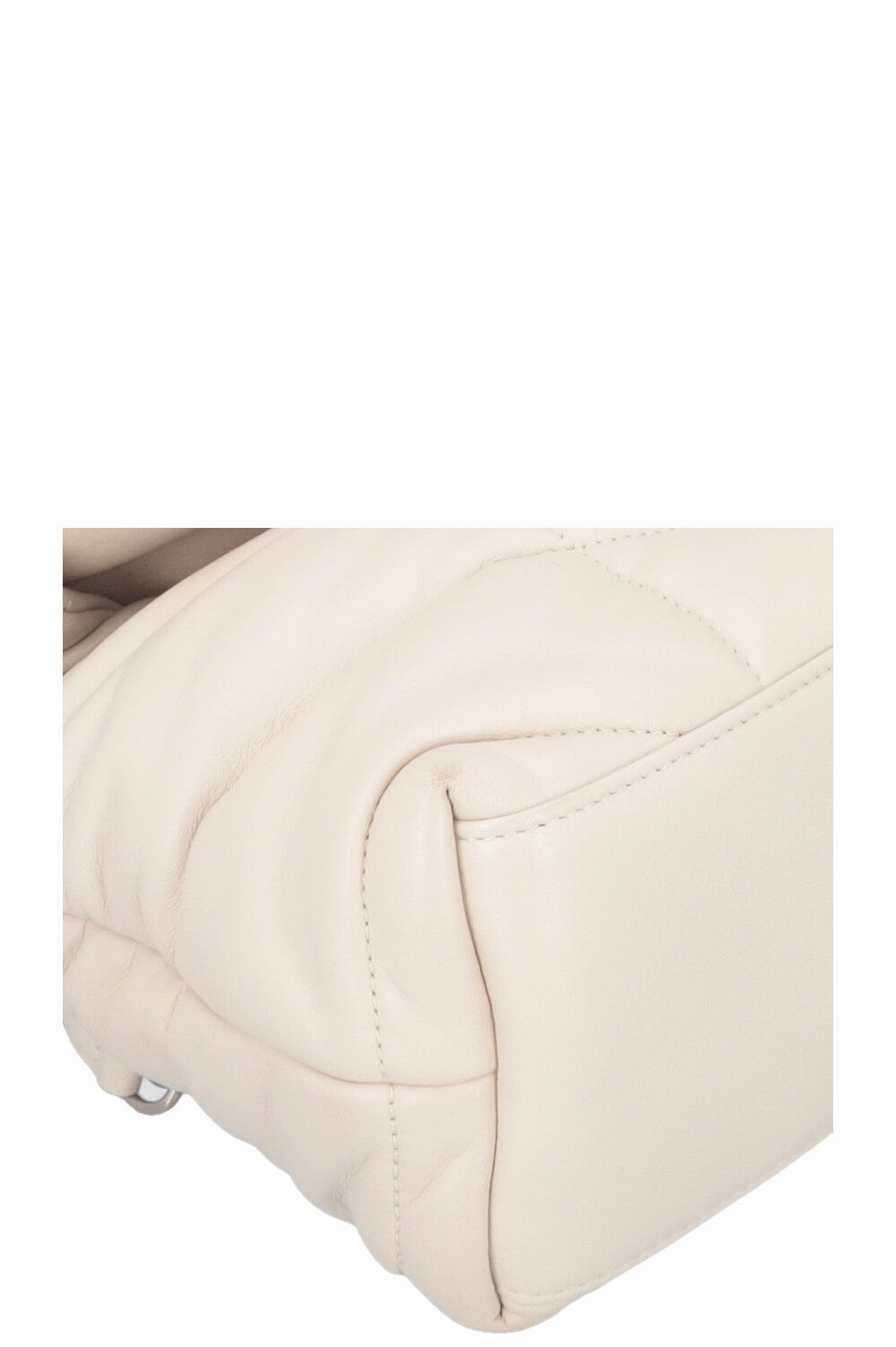 SAINT LAURENT Lou Lou Puffer Crossbody Bag Ivory
