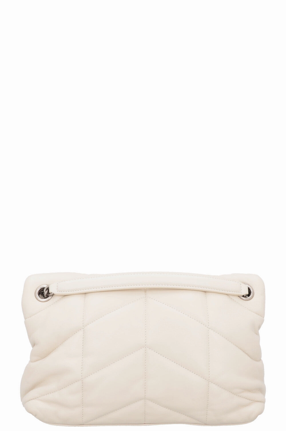 SAINT LAURENT Lou Lou Puffer Crossbody Bag Ivory