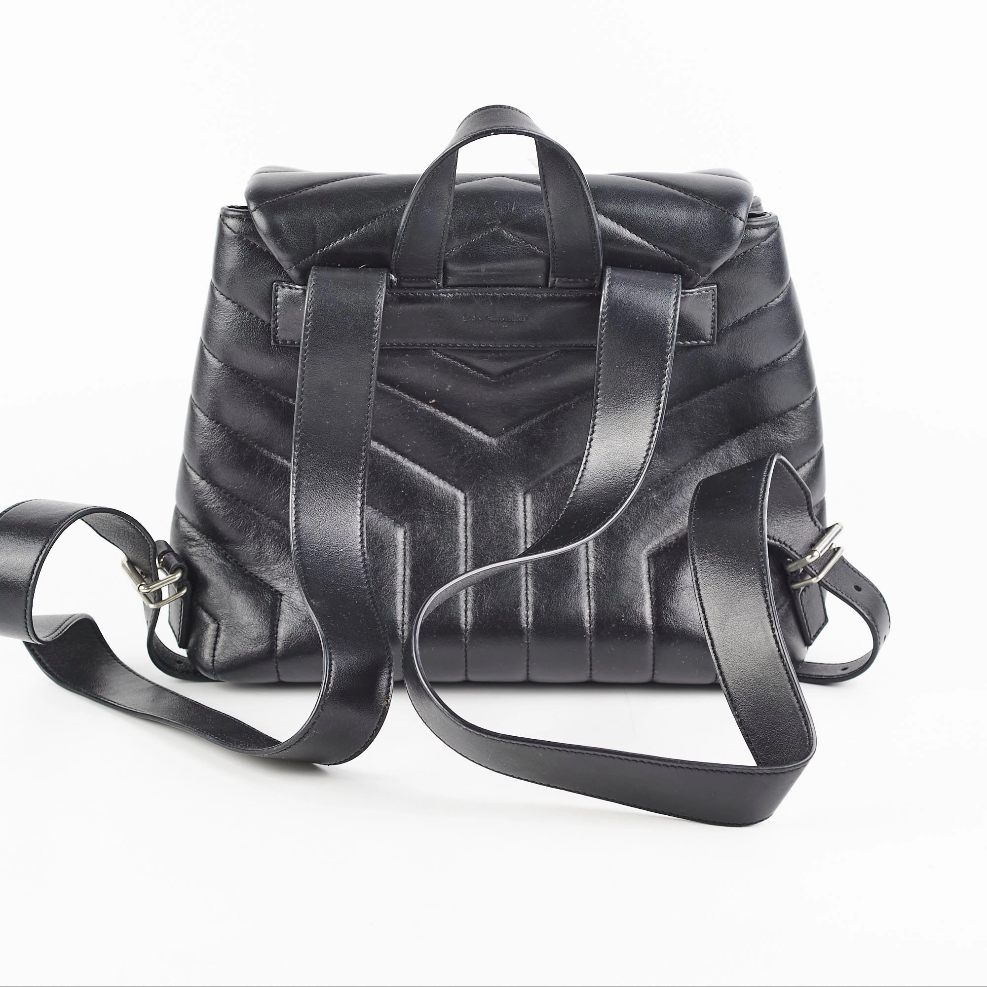 Saint Laurent Lou Small Black Backpack