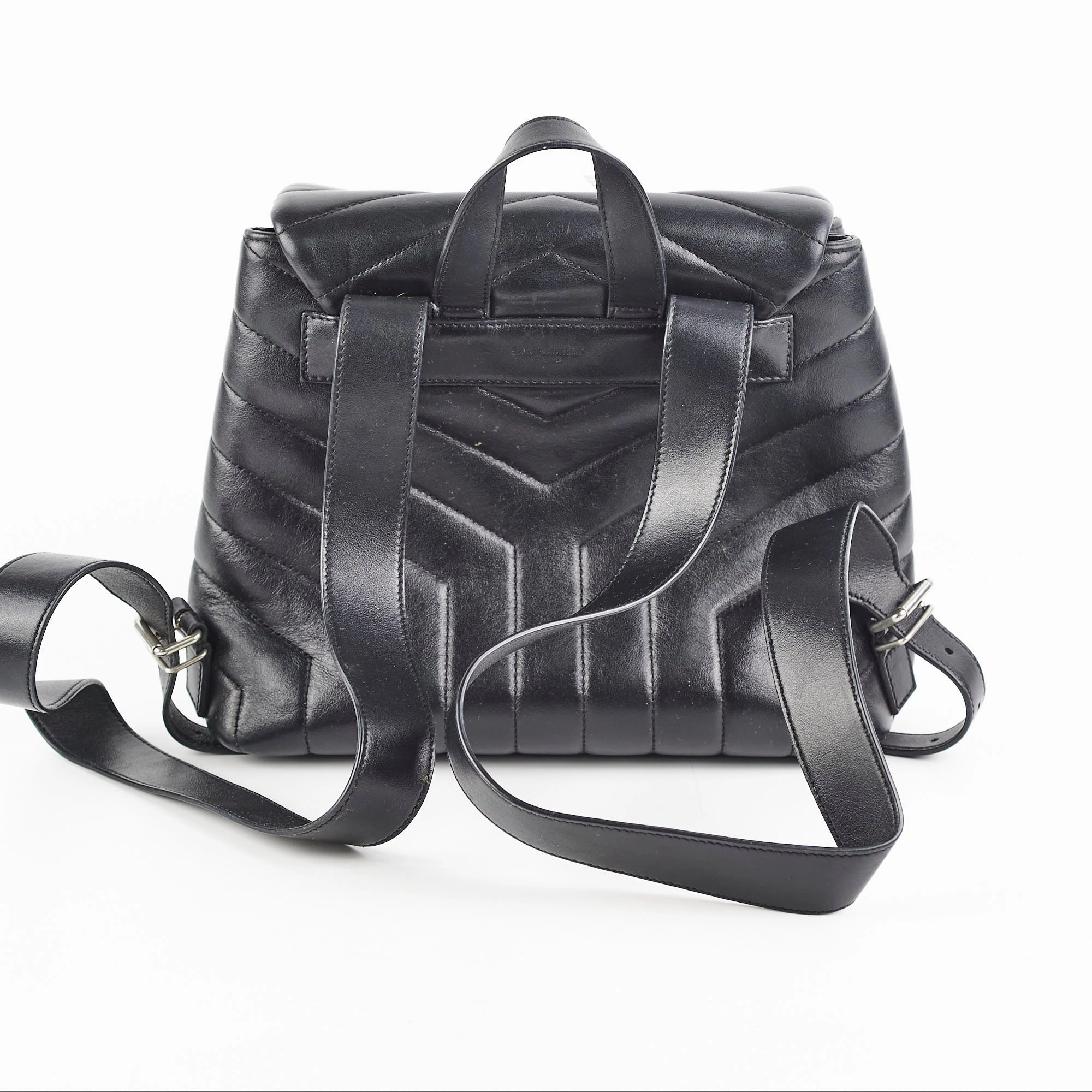Saint Laurent Lou Small Black Backpack