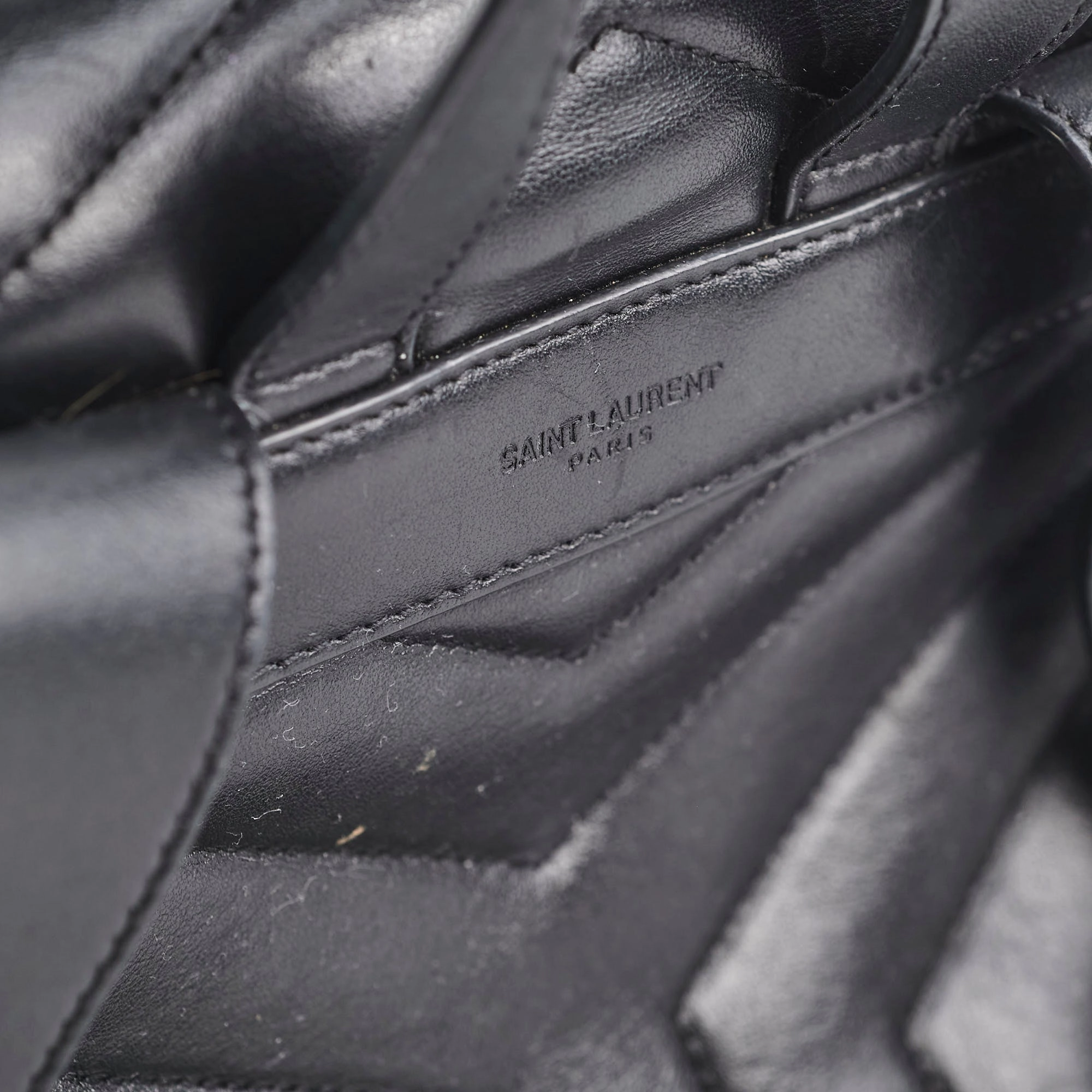 Saint Laurent Lou Small Black Backpack