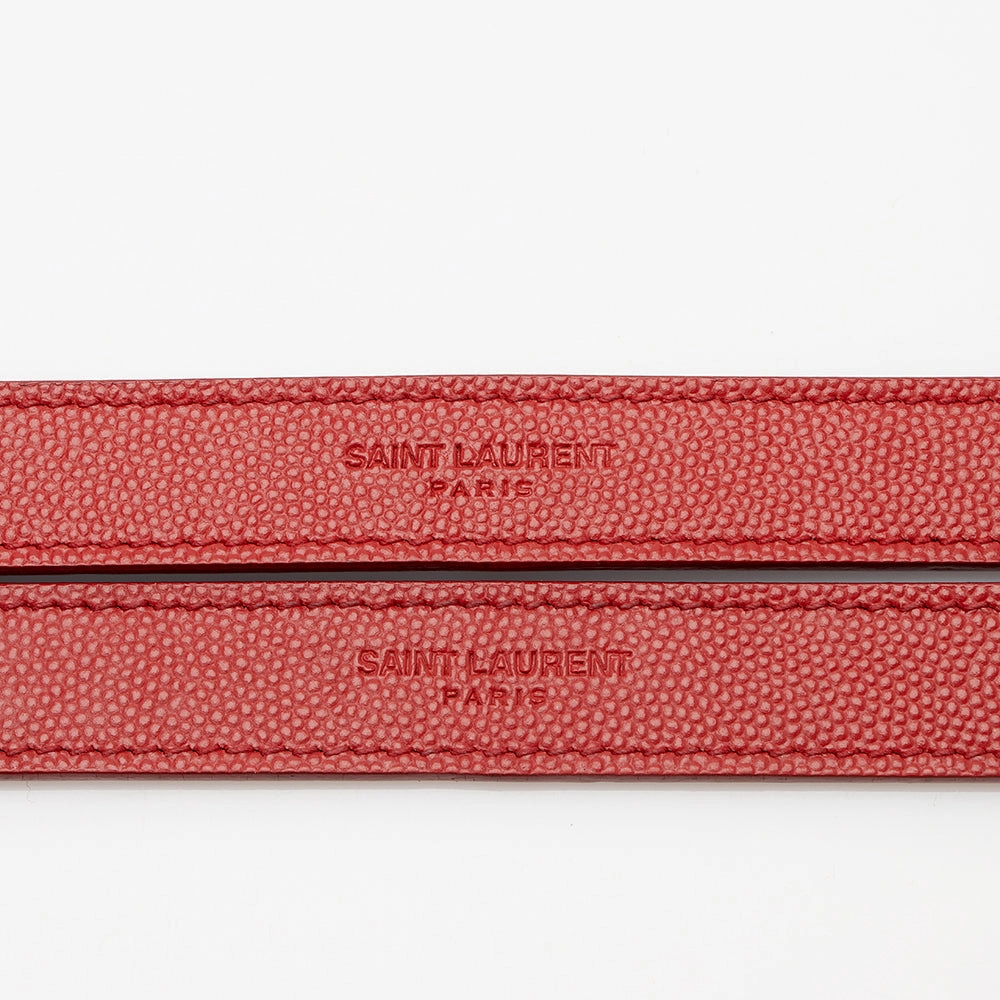 Saint Laurent Matelasse Grain de Poudre Monogram Large Shoulder Bag (SHF-21121)
