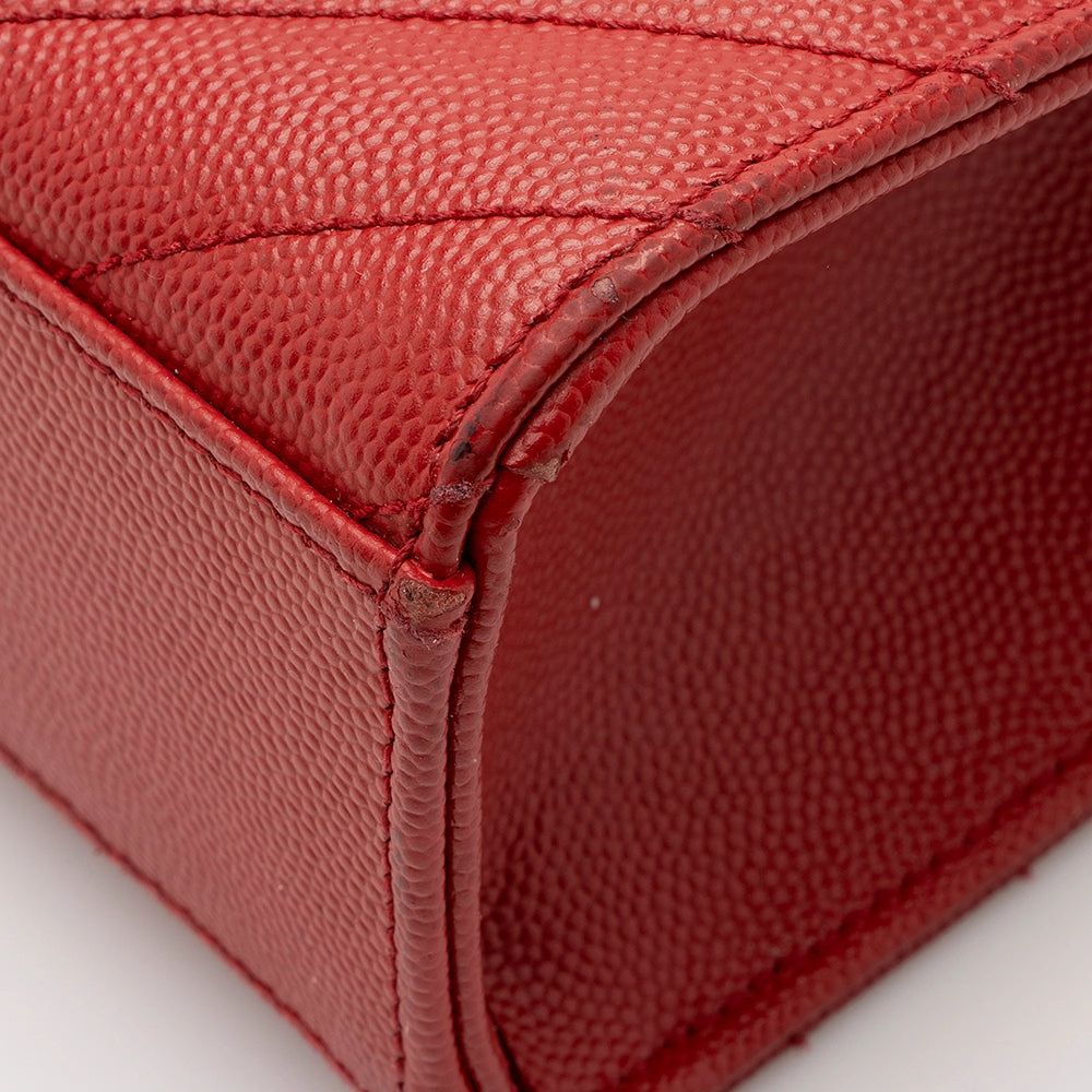 Saint Laurent Matelasse Grain de Poudre Monogram Large Shoulder Bag (SHF-21121)