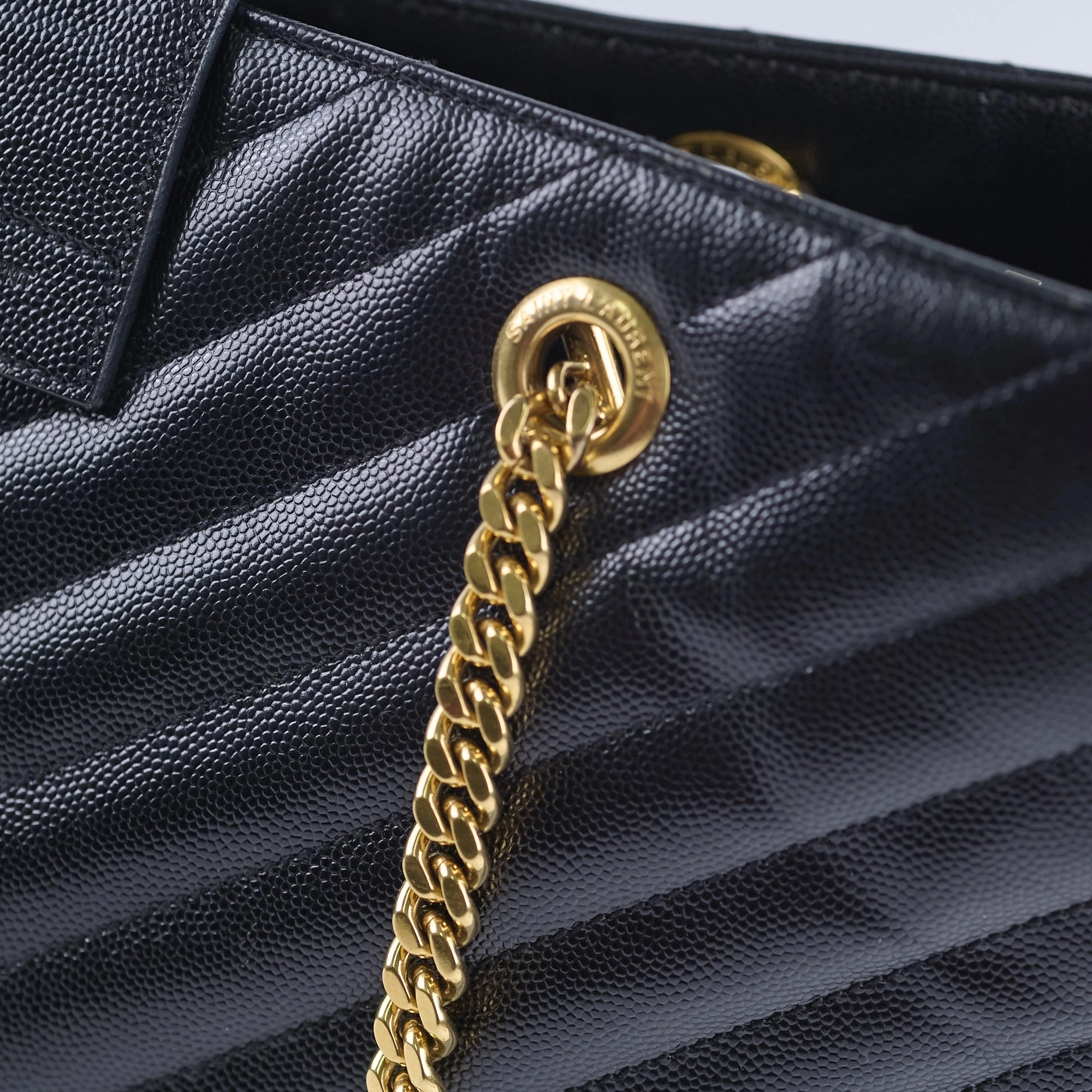 Saint Laurent Matelasse Tote Bag Black