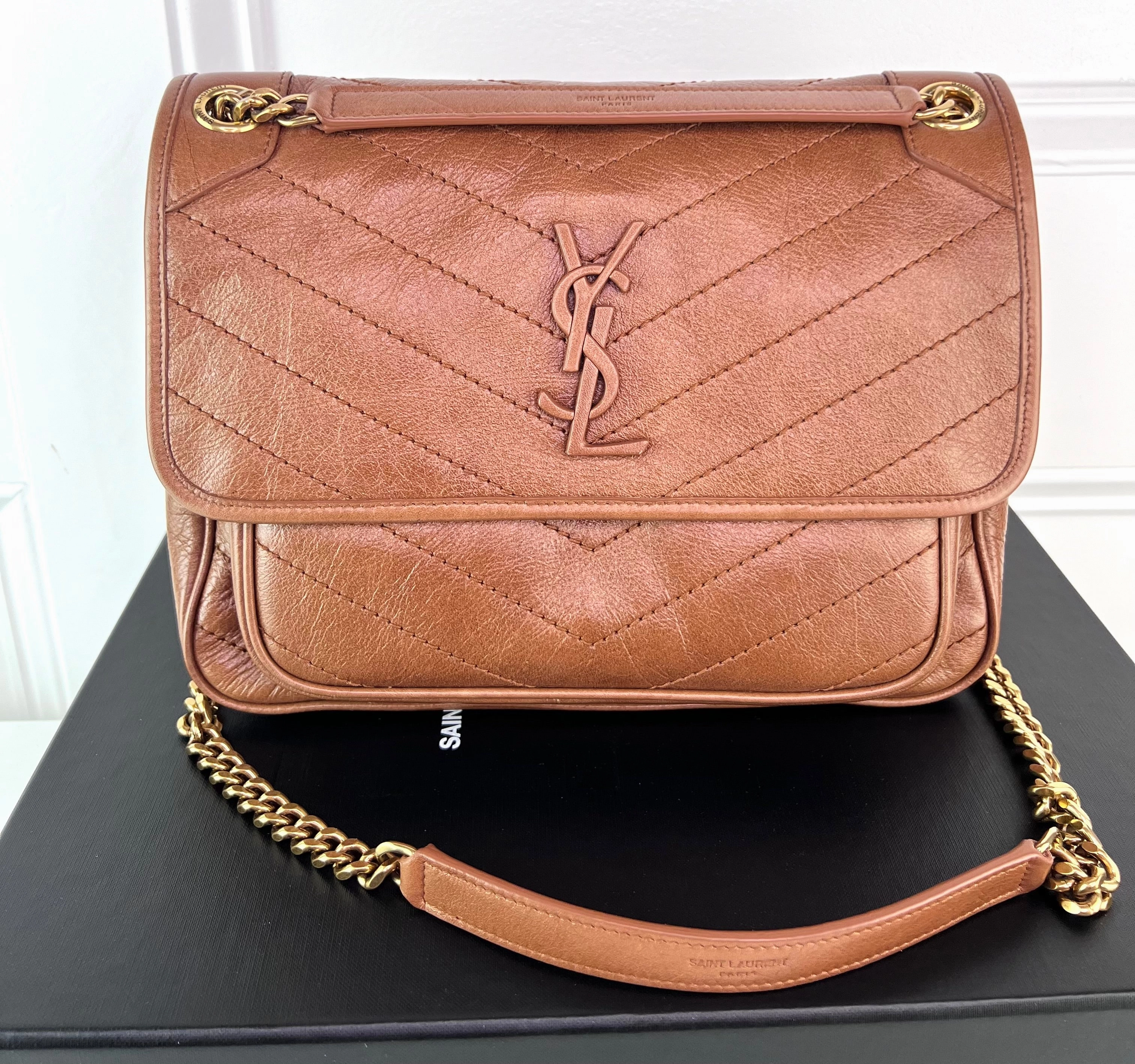 Saint Laurent Niki Medium Quilted Leather Shoulder Bag
