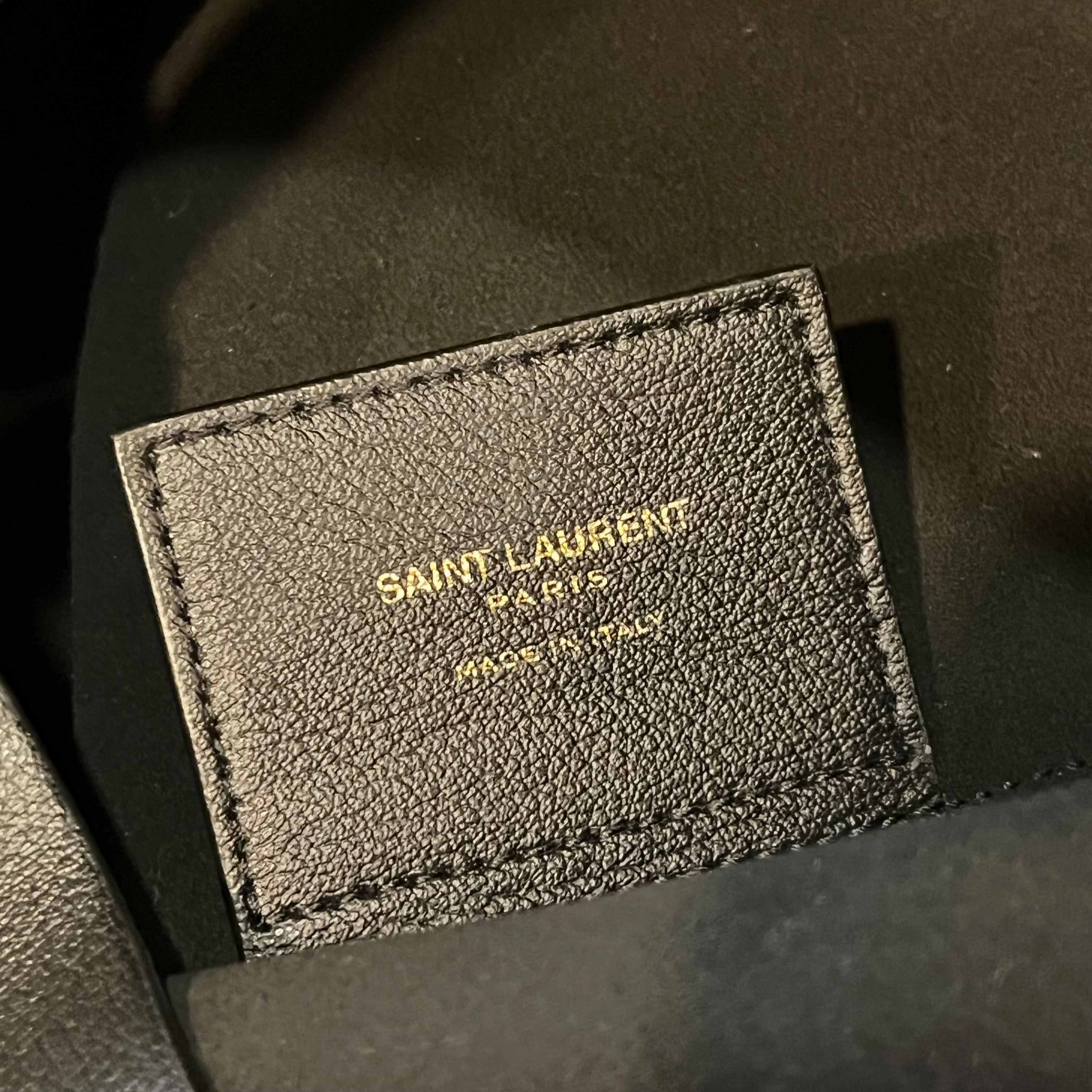SAINT LAURENT North South Shopper Calfskin Leather Tote Bag