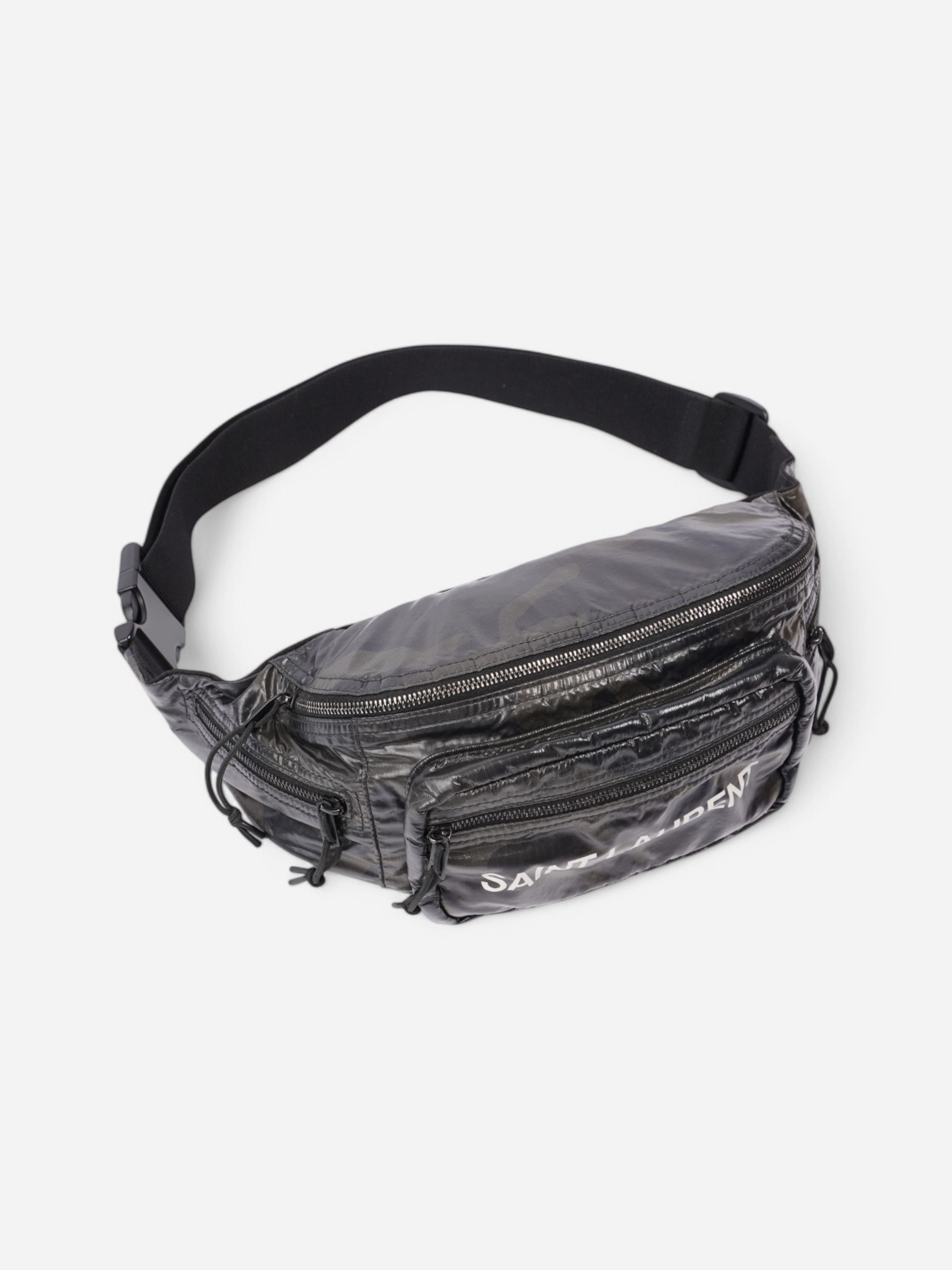 Saint Laurent Nuxx Crossbody bag Black / Khaki Nylon