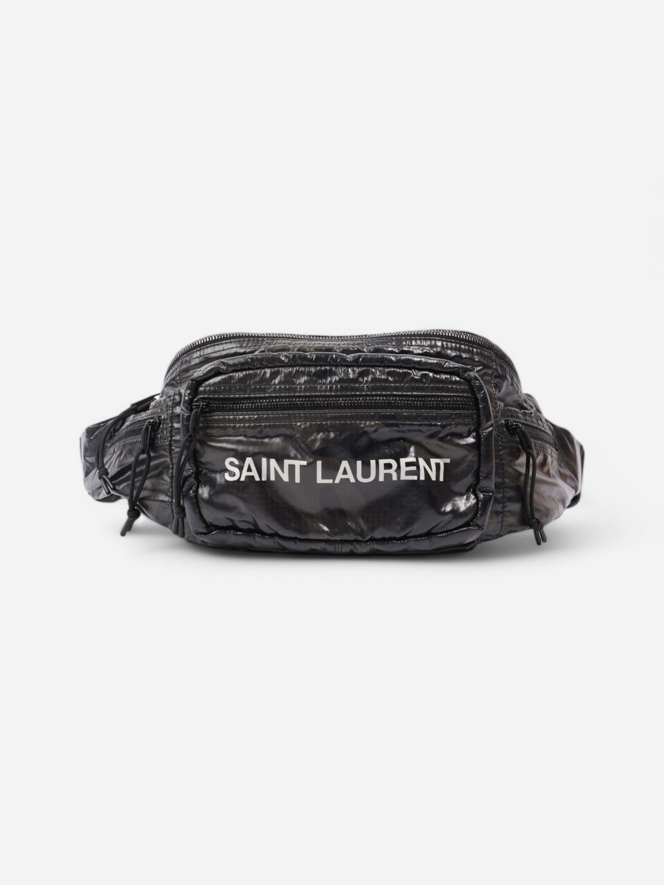 Saint Laurent Nuxx Crossbody bag Black / Khaki Nylon