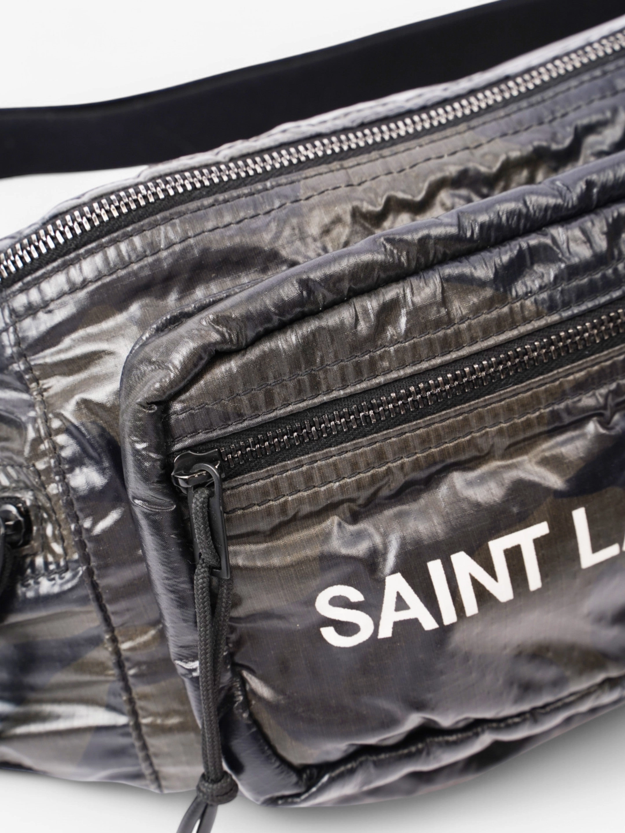Saint Laurent Nuxx Crossbody bag Black / Khaki Nylon