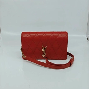 Saint Laurent Red Calfskin Crossbody