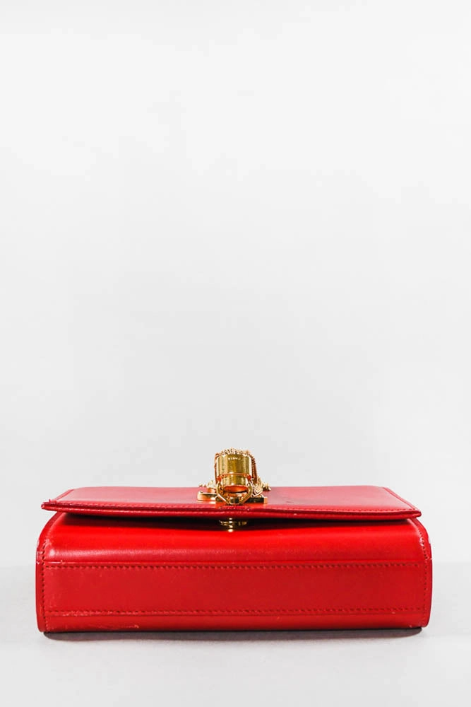 Saint Laurent Red Leather Kate Crossbody w/ Tassel