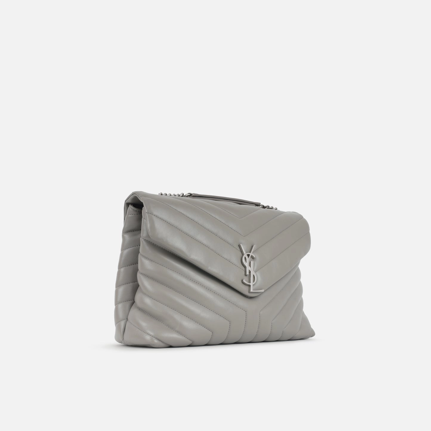 Saint Laurent Saint Laurent - Medium Loulou Bag - Grey Calfskin SHW - pre-loved