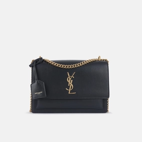 Saint Laurent Saint Laurent - Sunset Medium - Black Calfskin leather GHW - 2020