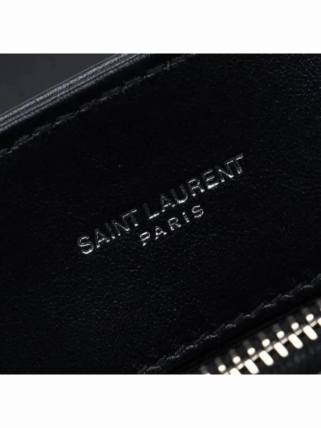 Saint Laurent Silver Monogram Loulou Matelasse Y Leather Medium Shoulder Bag Black