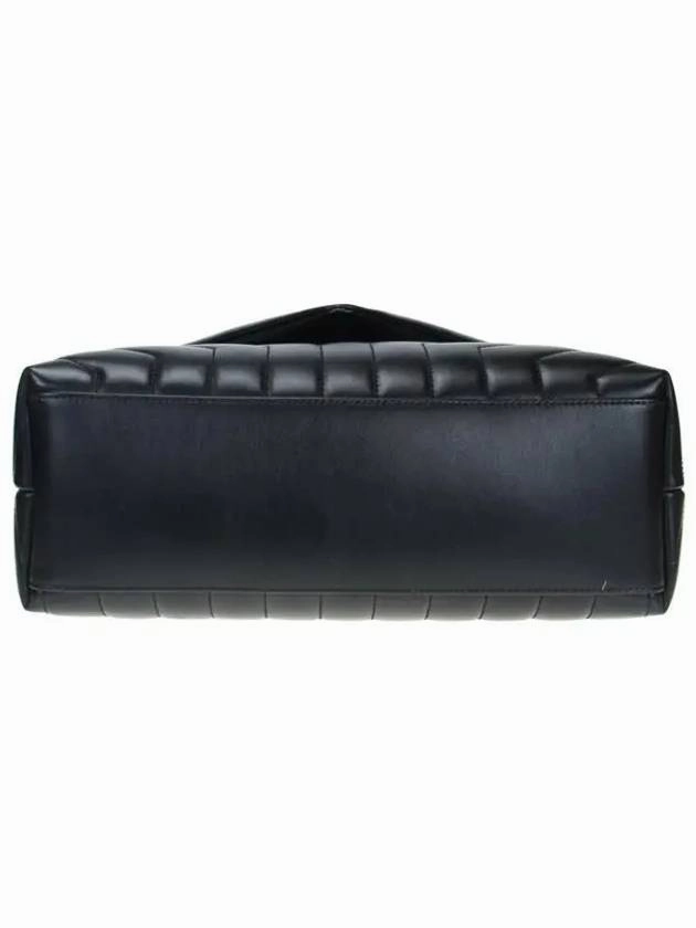 Saint Laurent Silver Monogram Loulou Matelasse Y Leather Medium Shoulder Bag Black