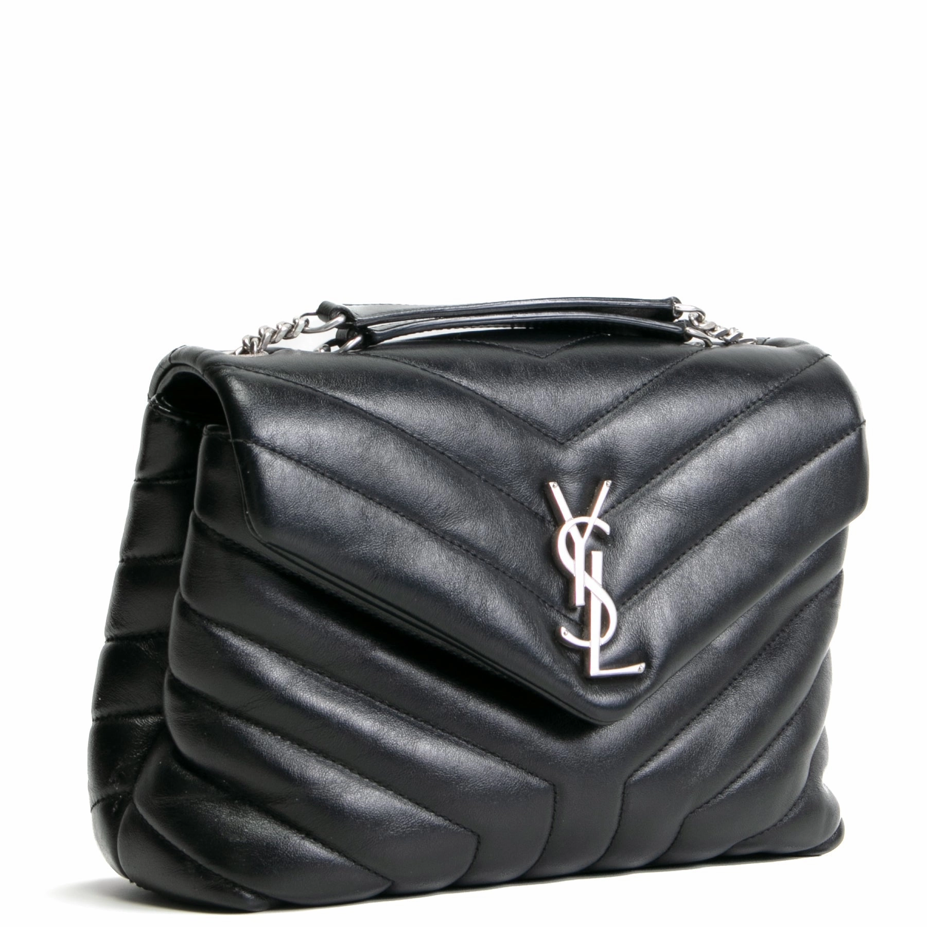 SAINT LAURENT Small LouLou Shoulder - Black