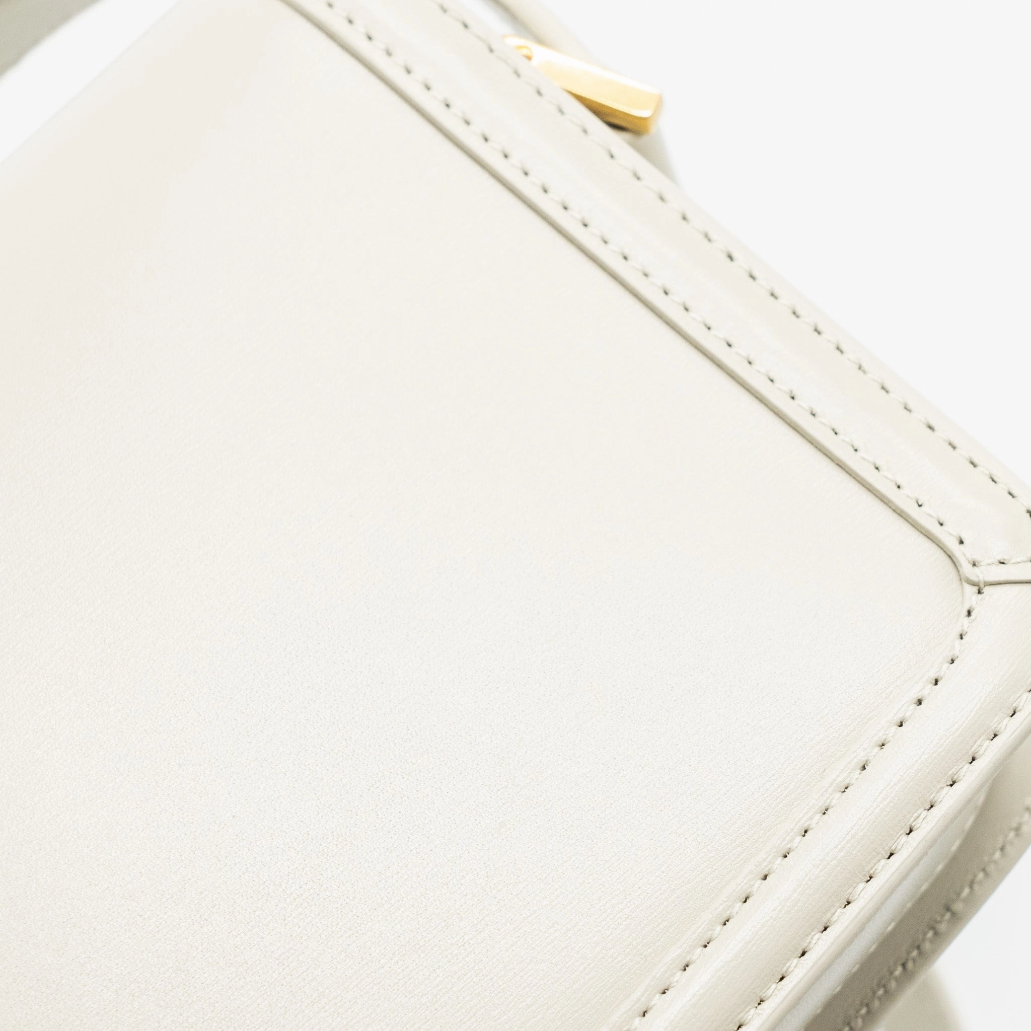 Saint Laurent Small Solferino Satchel Crossbody Bag White GHW