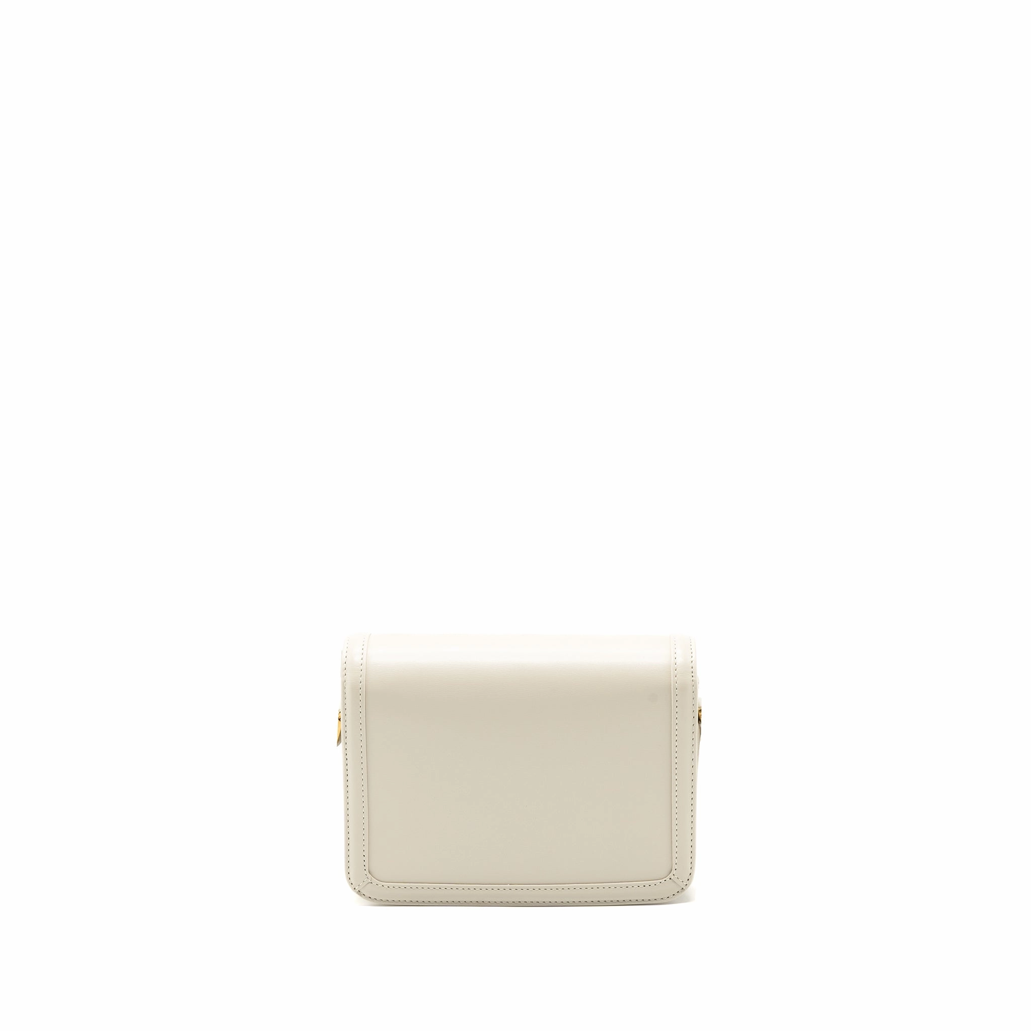 Saint Laurent Small Solferino Satchel Crossbody Bag White GHW