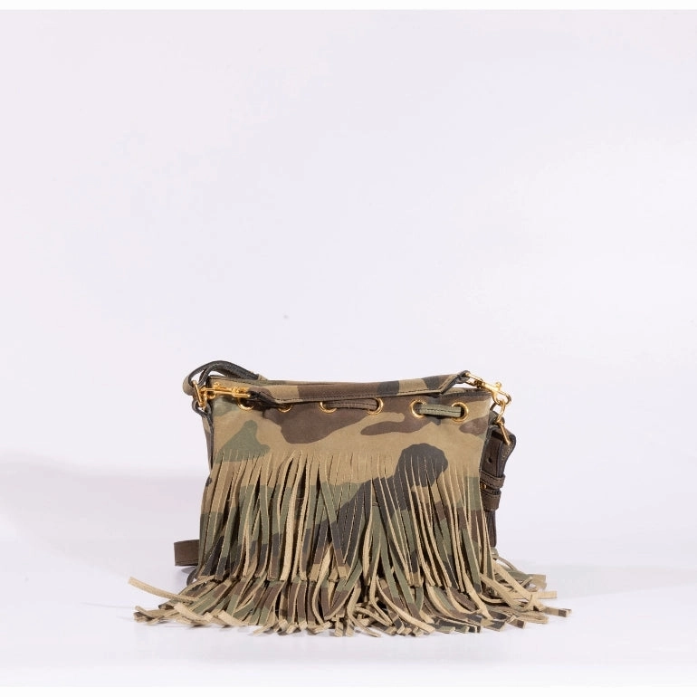 Saint Laurent YSL Emmanuelle Fringed Shoulder Bag