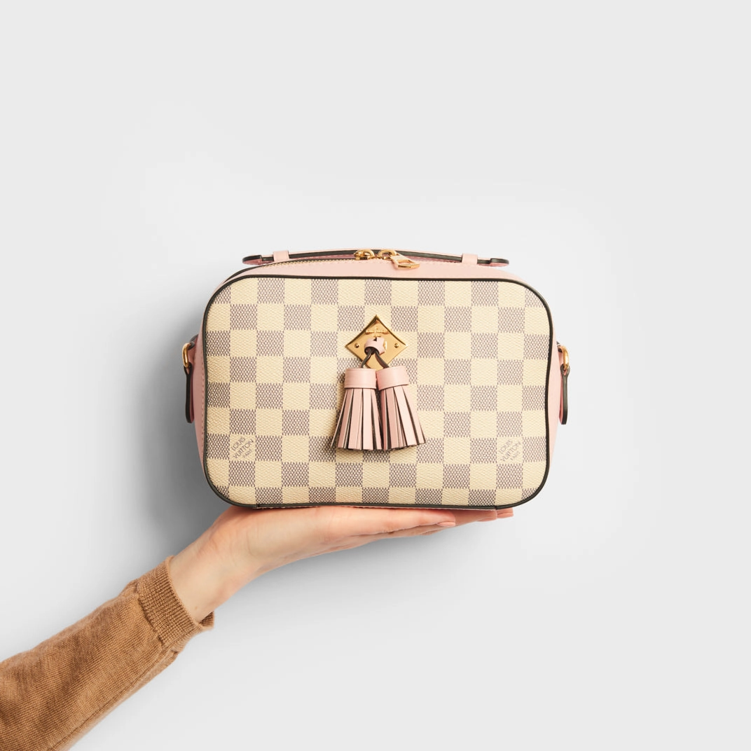 Saintonge Shoulder Bag in Damier Azur Canvas