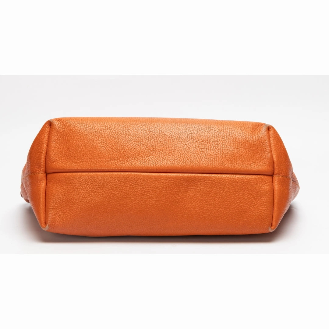 Salvatore Ferragamo Bolso Orange Leather Tote