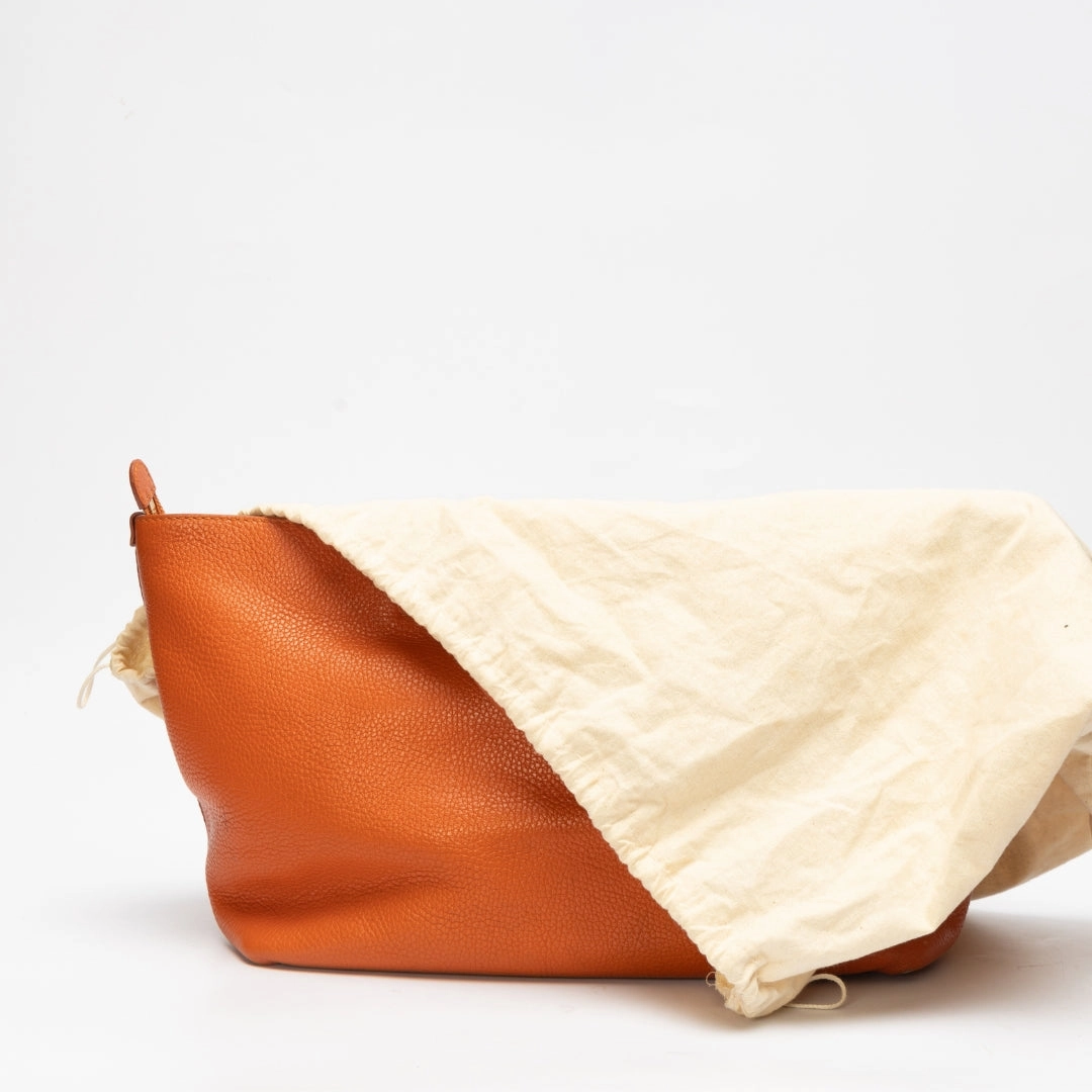 Salvatore Ferragamo Bolso Orange Leather Tote