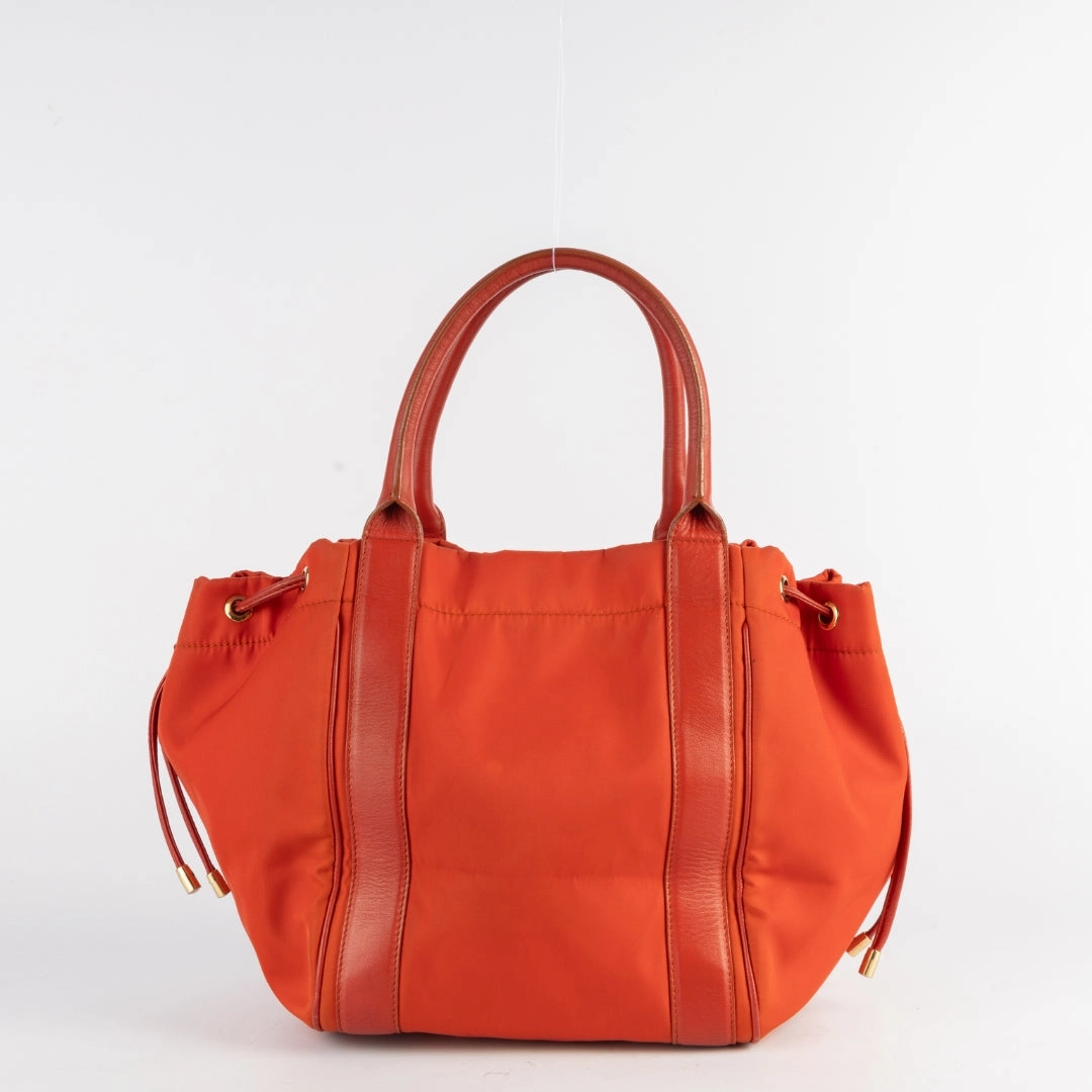 Salvatore Ferragamo Red Nylon Bow Shoulder Bag