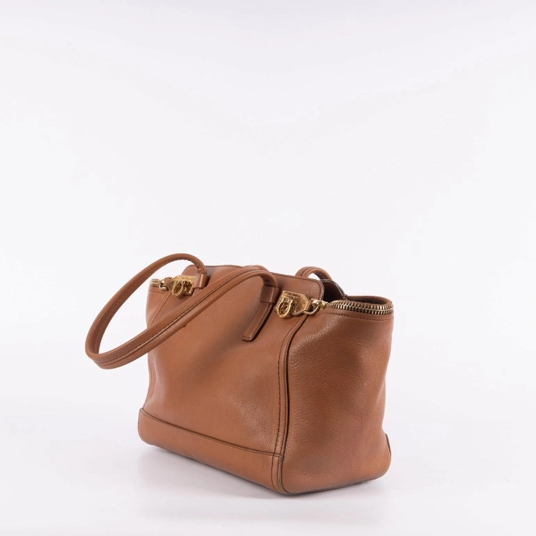 Salvatore Ferragamo Verve Leather Tote