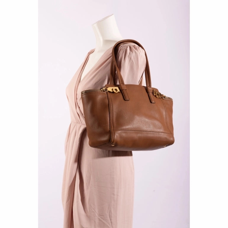 Salvatore Ferragamo Verve Leather Tote