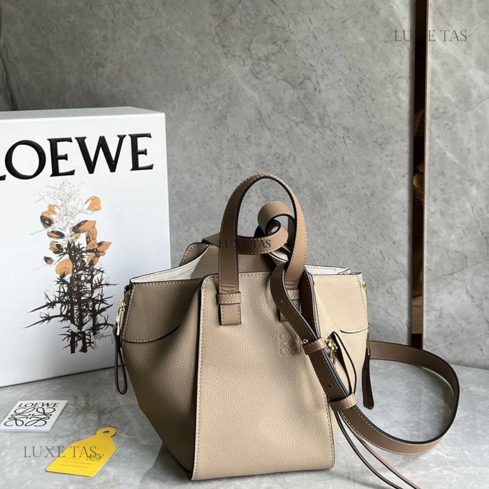 Sand Compact Hammock Bag In Soft Grained Calfskin Leather Crossbody Bag for Women