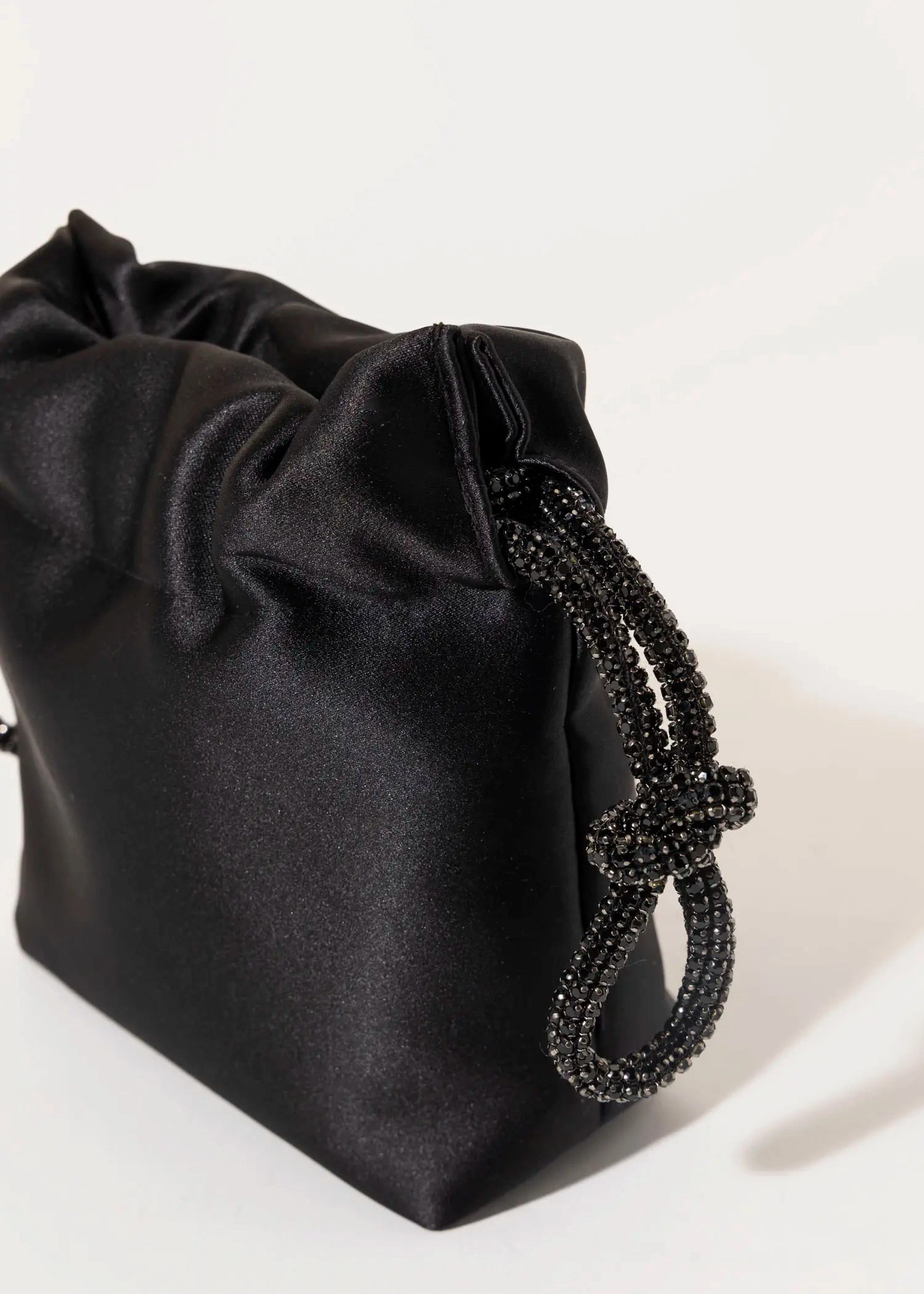 Satin Drawstring Evening Bag