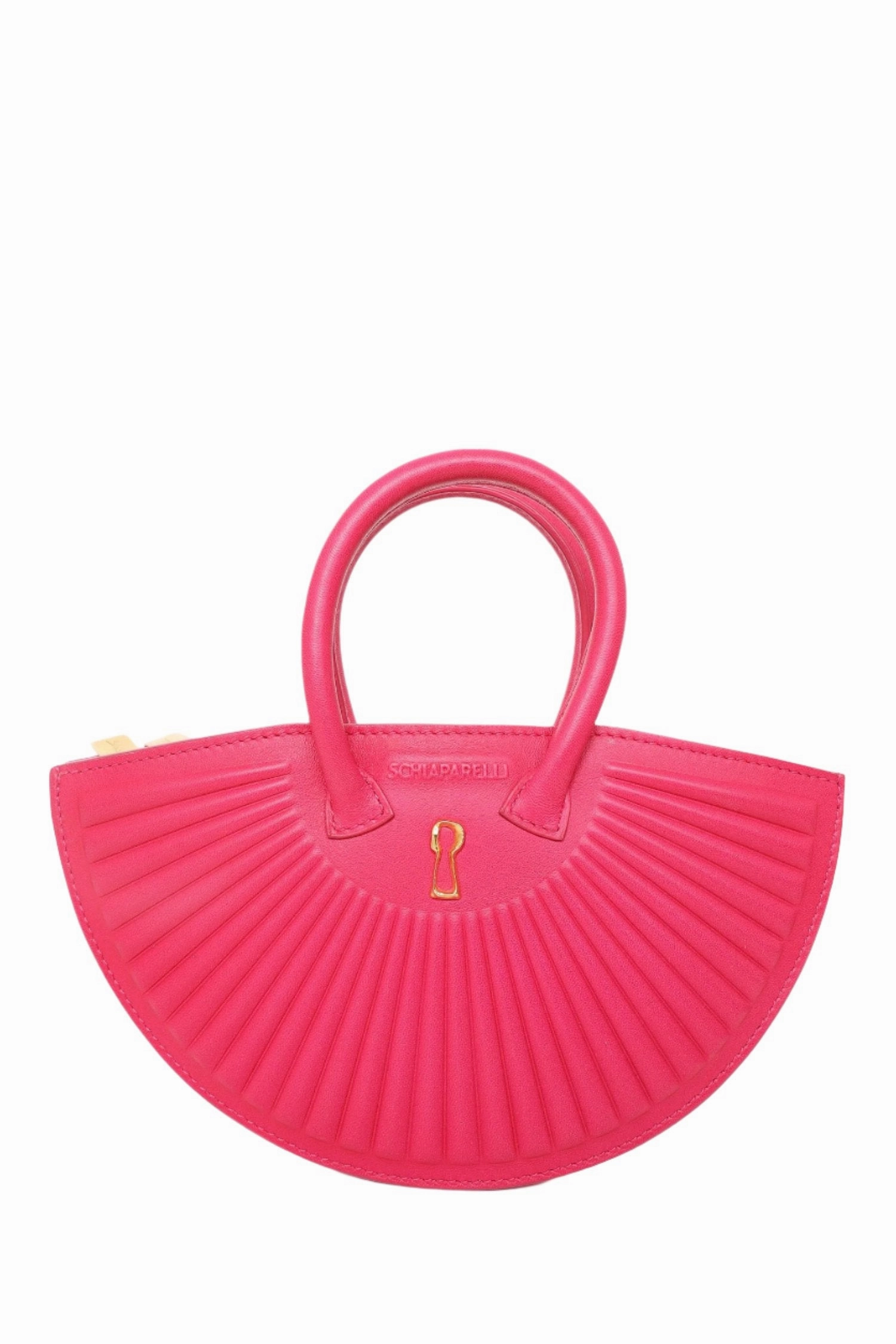 Schiaparelli Pink Leather Mini Bag with Strap