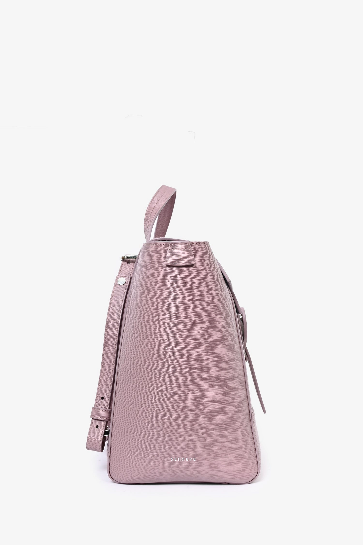 Senreve Purple Leather Maestra Convertible Backpack