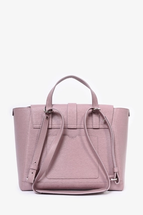 Senreve Purple Leather Maestra Convertible Backpack