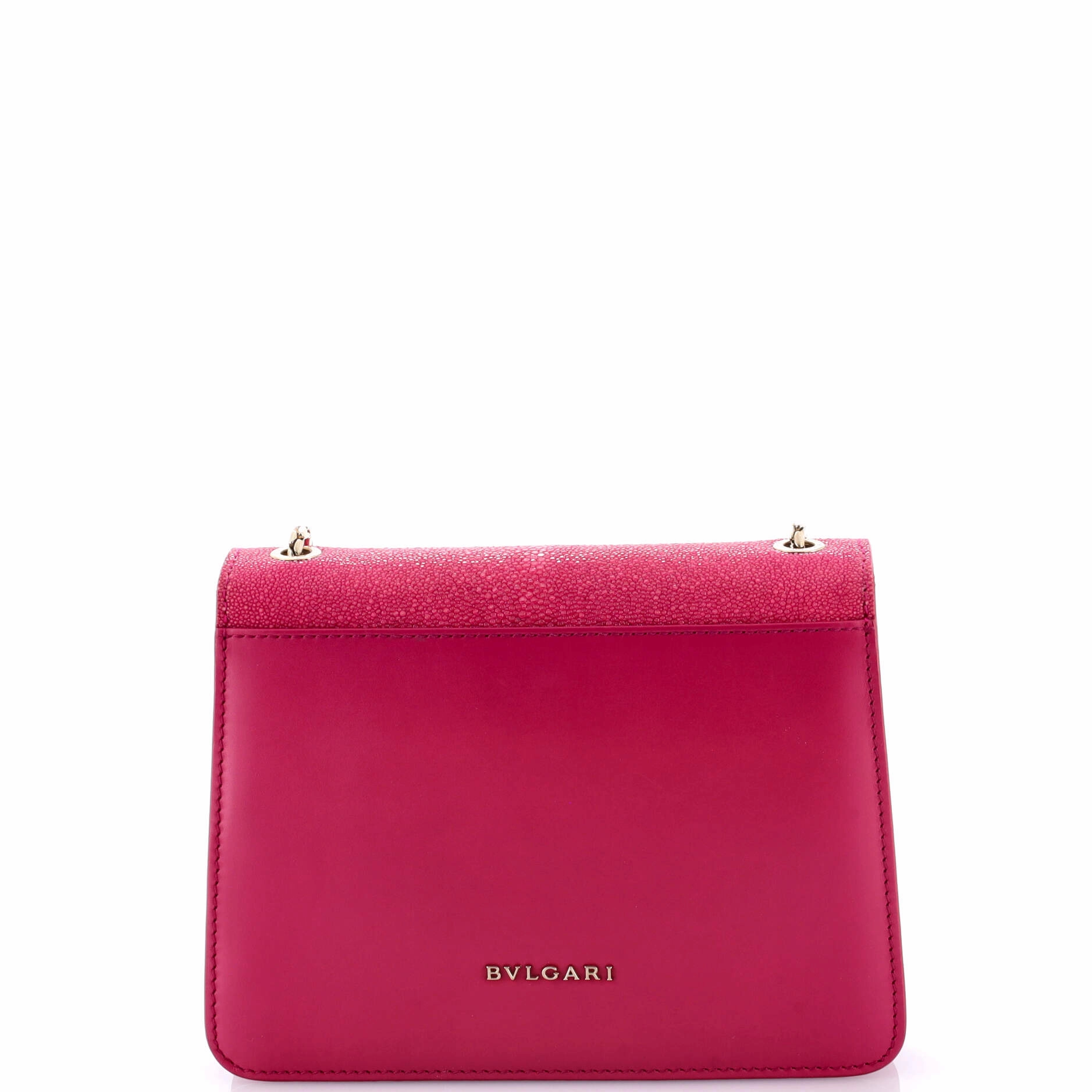 Serpenti Forever Square Shoulder Bag Leather and Stingray Small