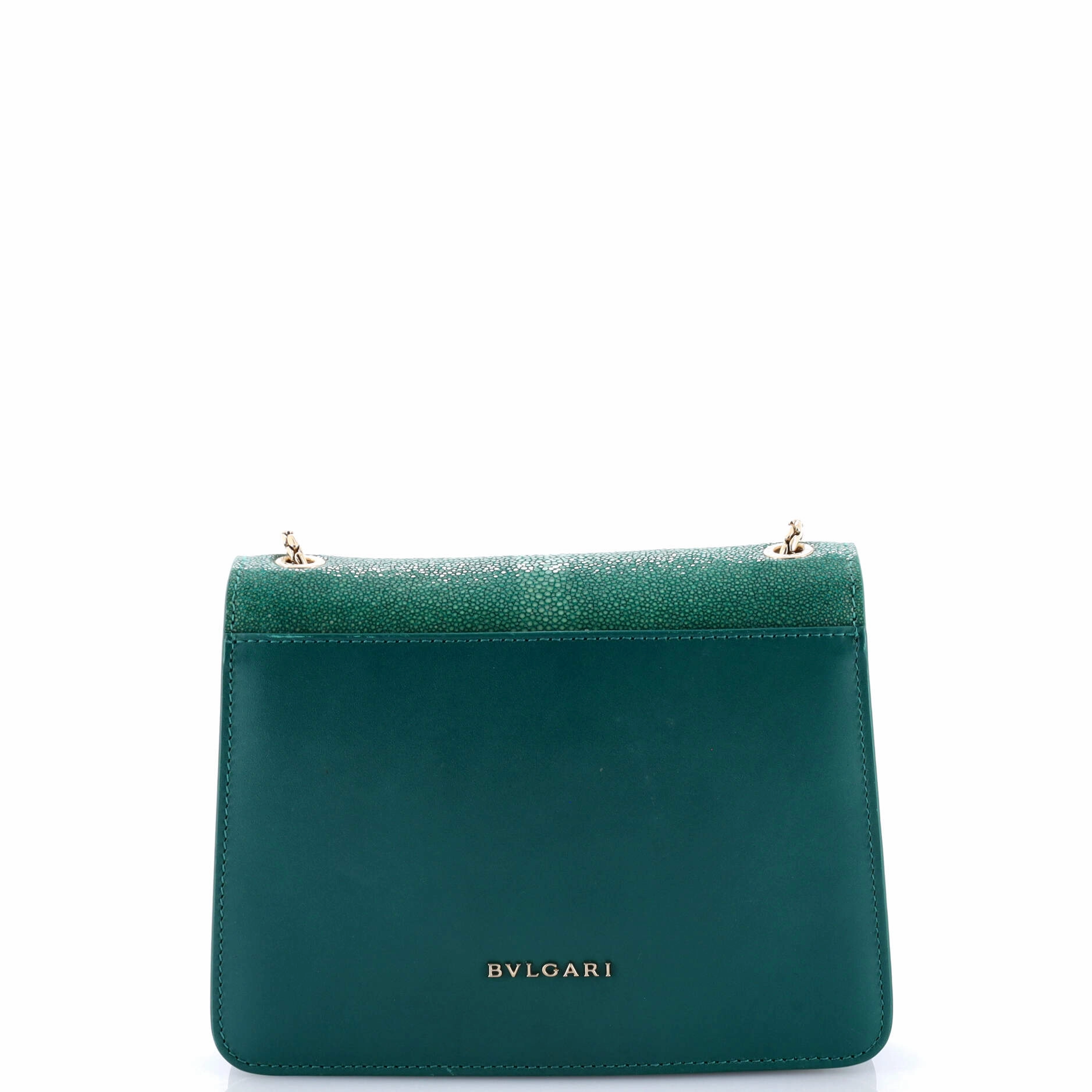 Serpenti Forever Square Shoulder Bag Leather and Stingray Small