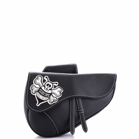 Shawn Stussy Saddle Crossbody Bag Leather with Applique