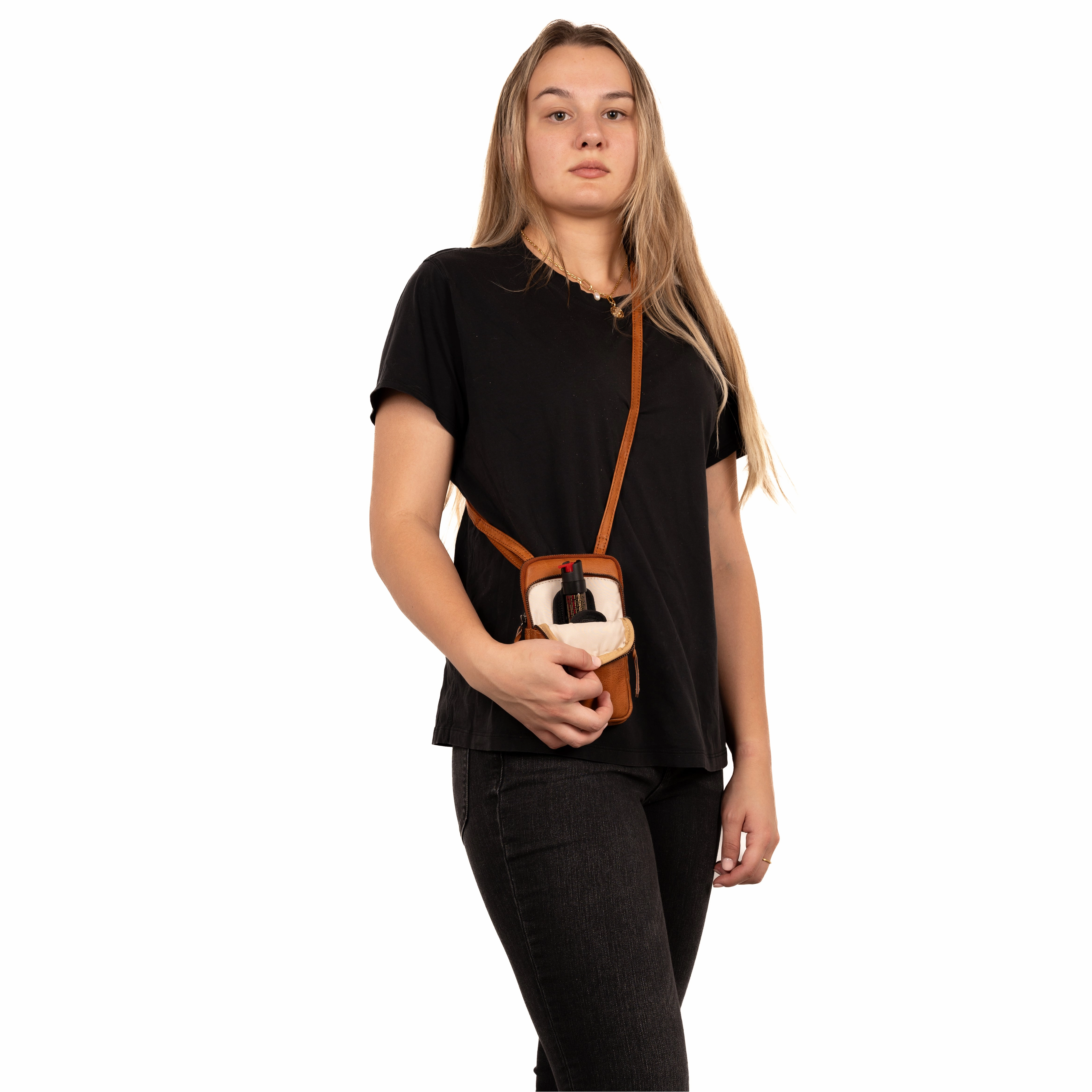 Shay Leather RFID Crossbody by Lady Conceal