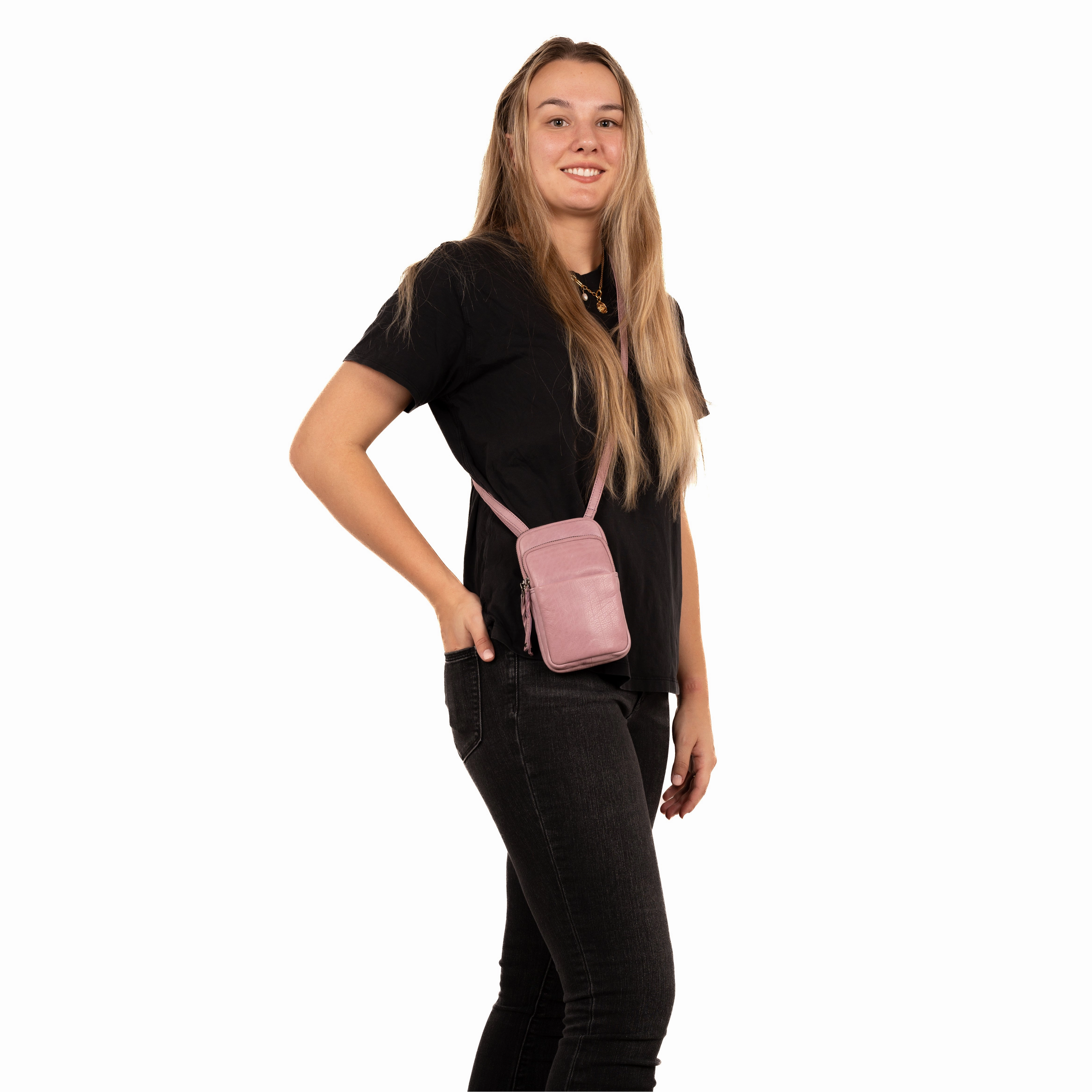Shay Leather RFID Crossbody by Lady Conceal