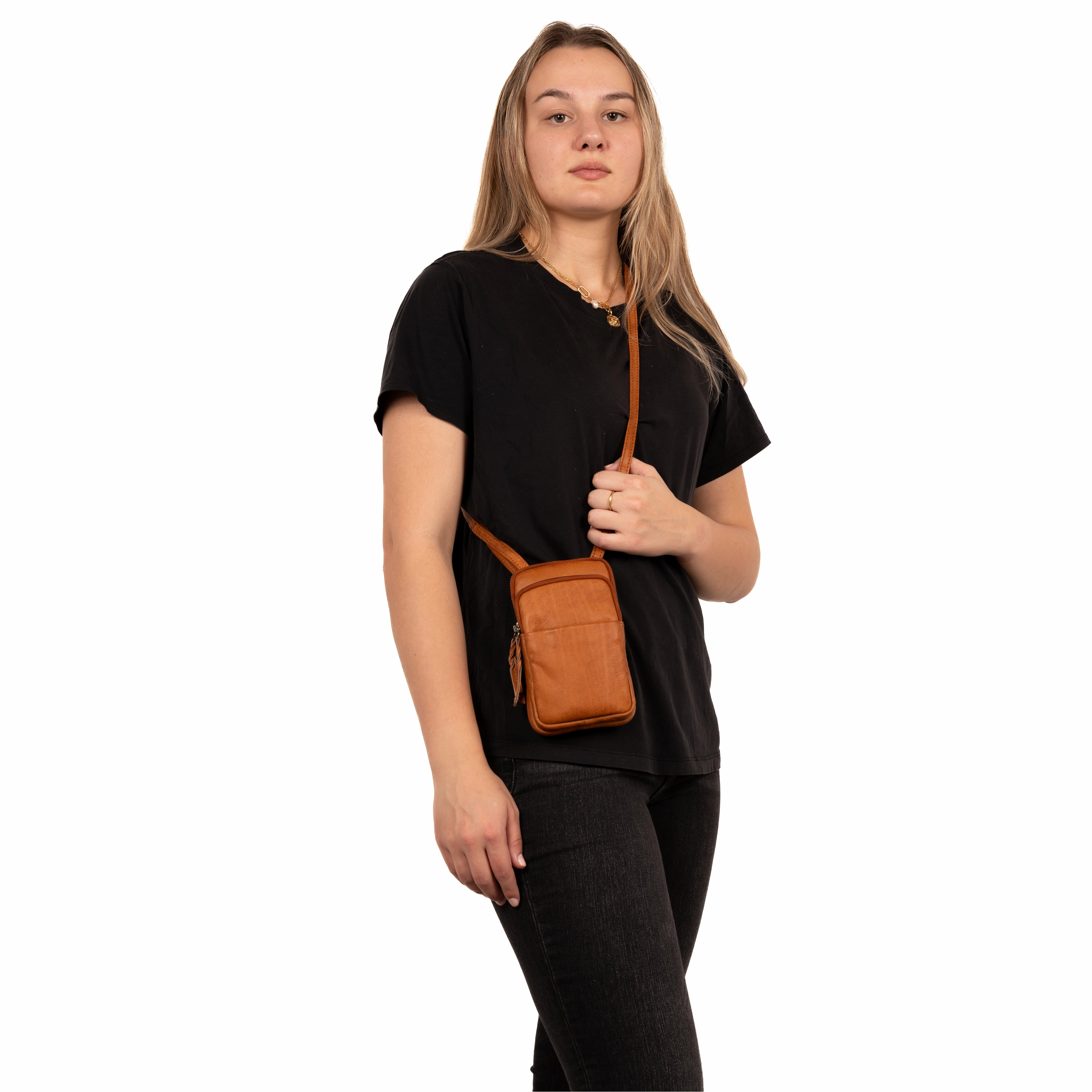Shay Leather RFID Crossbody by Lady Conceal