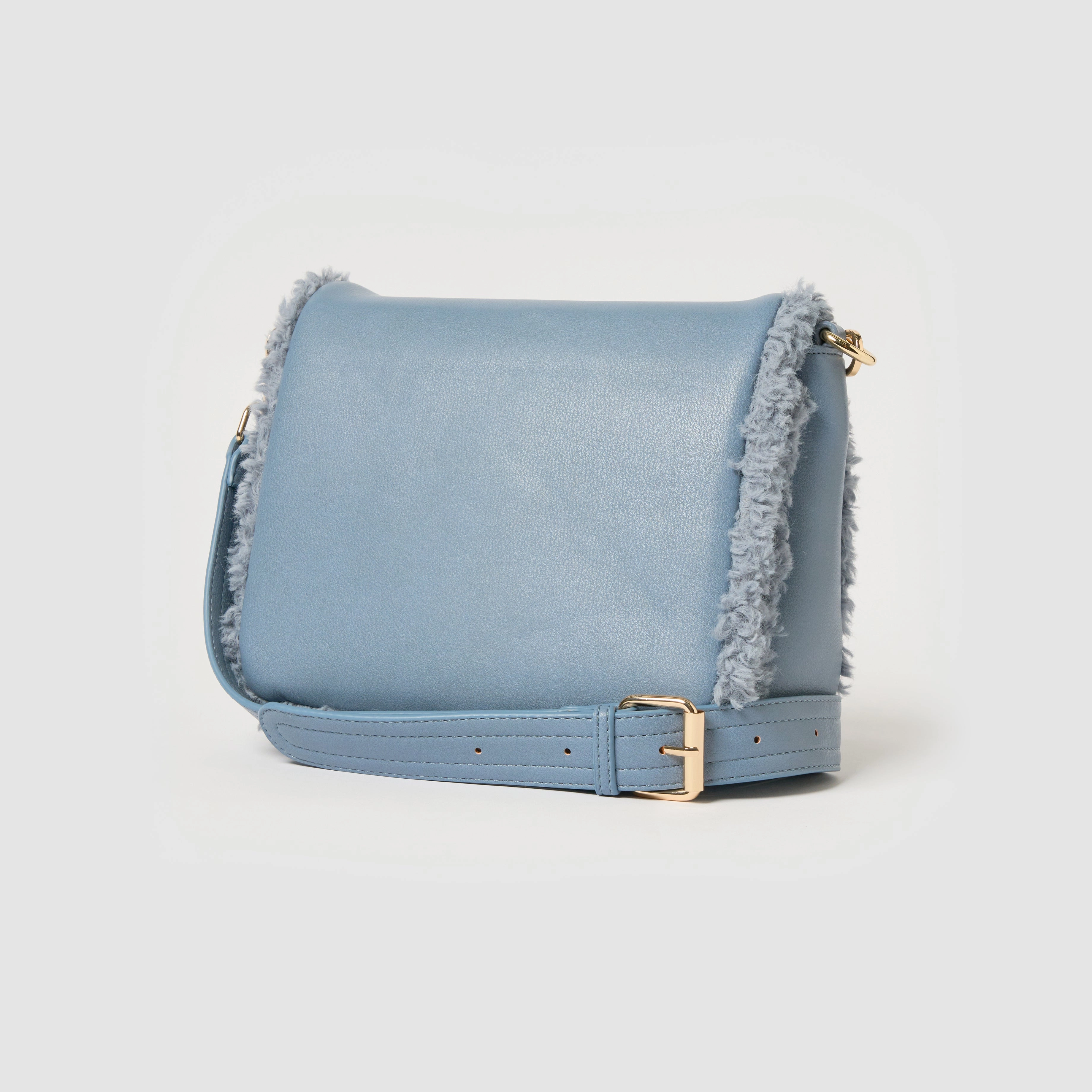 Shearling Crossbody - Blue