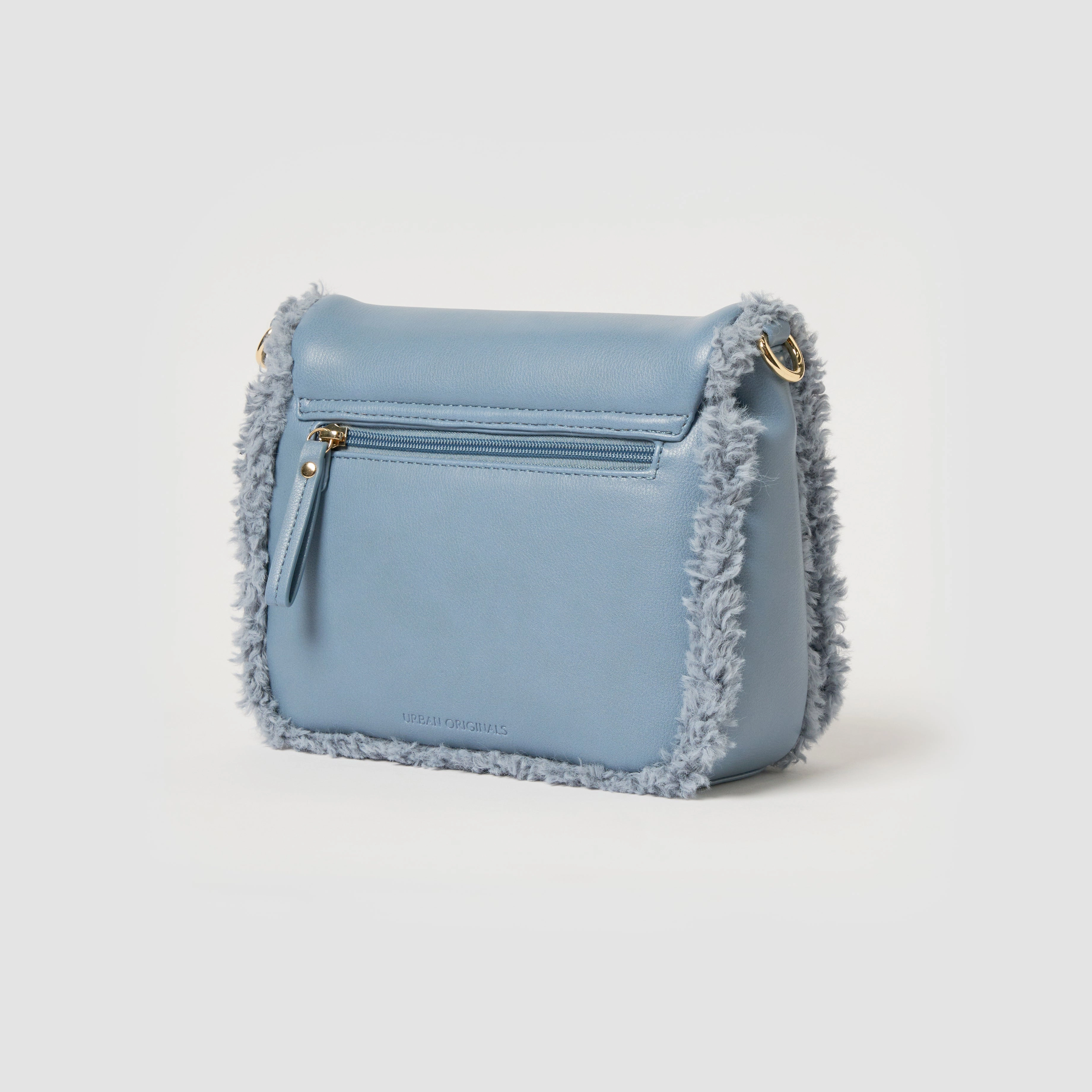 Shearling Crossbody - Blue
