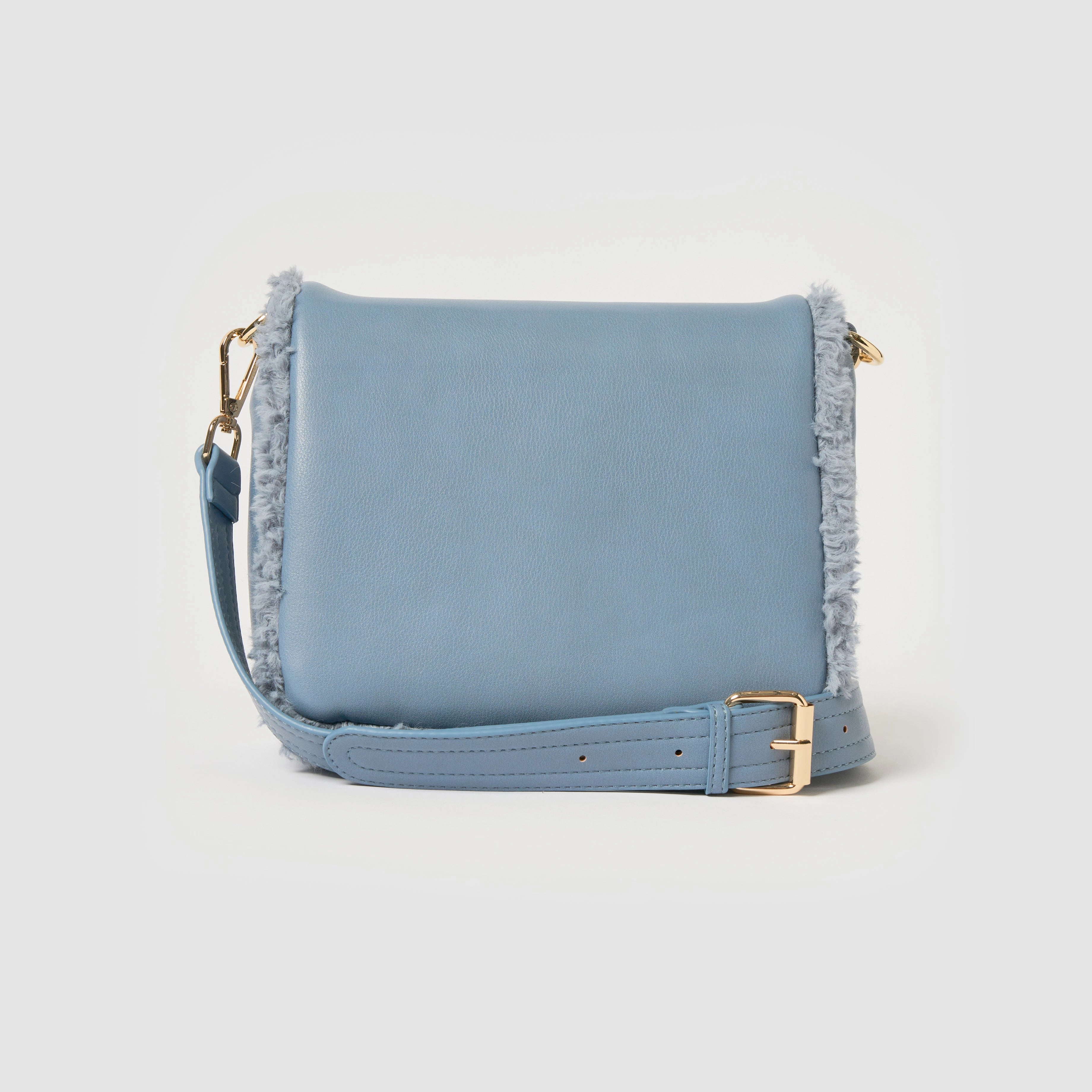 Shearling Crossbody - Blue