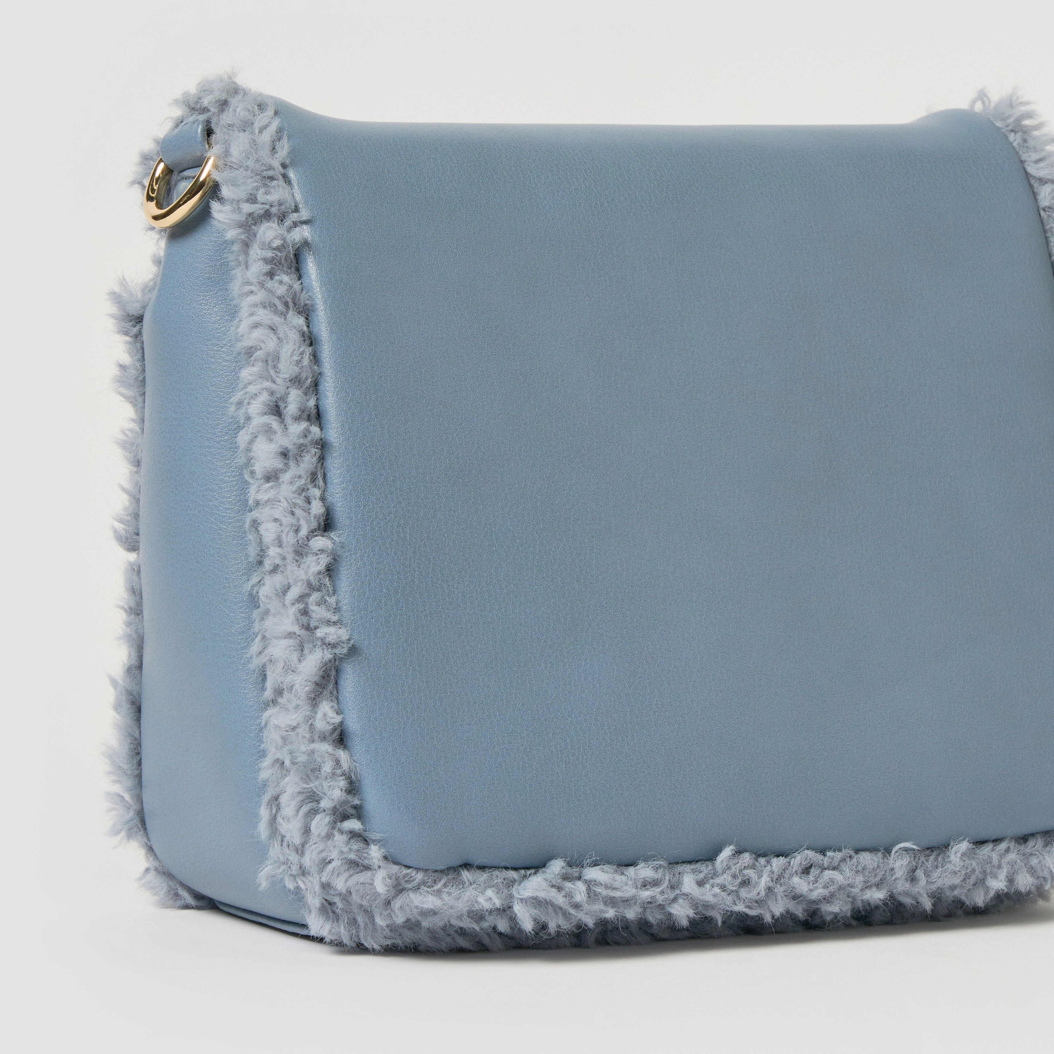 Shearling Crossbody - Blue