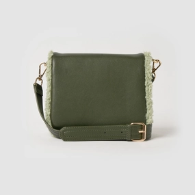 Shearling Crossbody - Olive