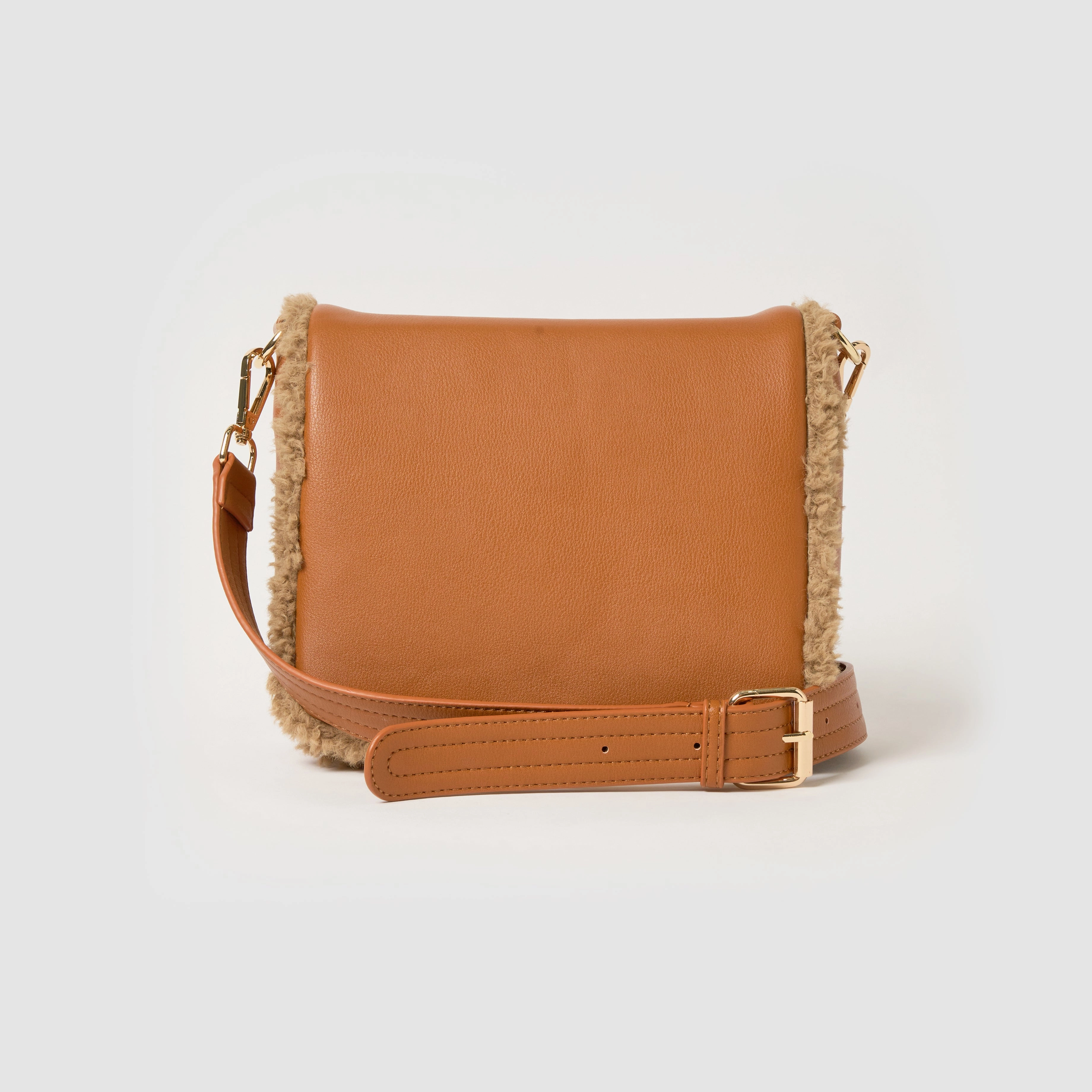 Shearling Crossbody - Sand