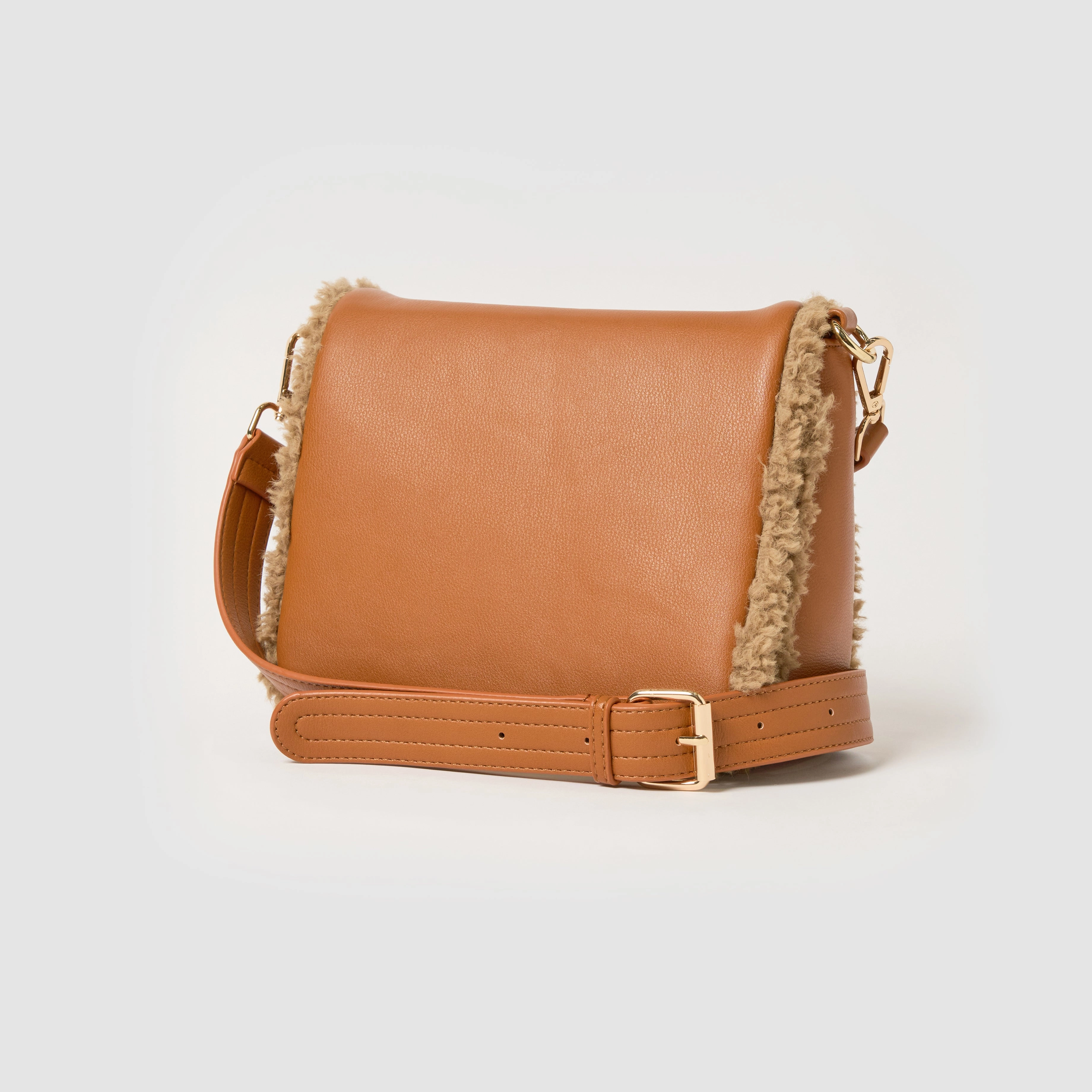 Shearling Crossbody - Sand