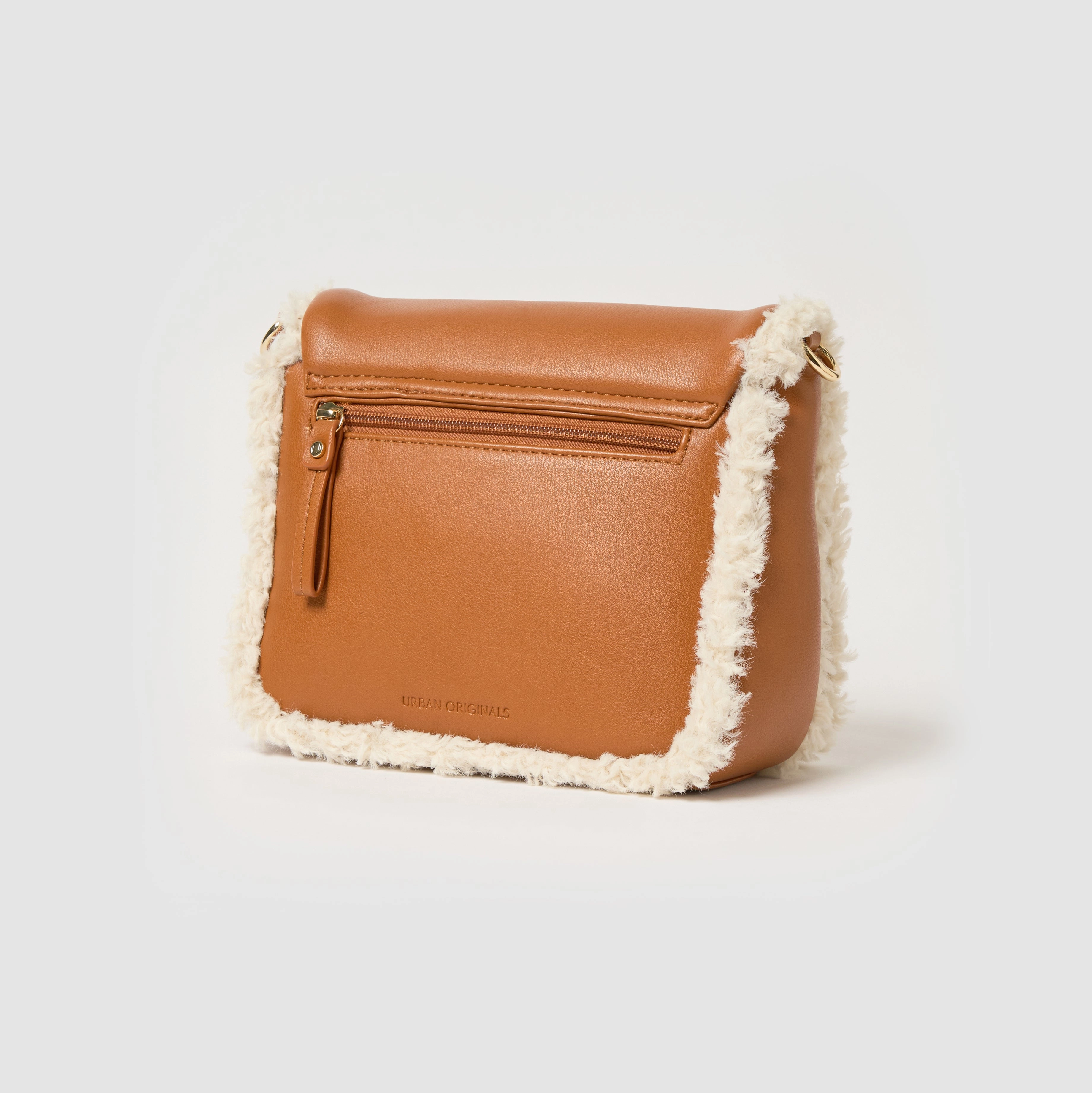 Shearling Crossbody - Tan