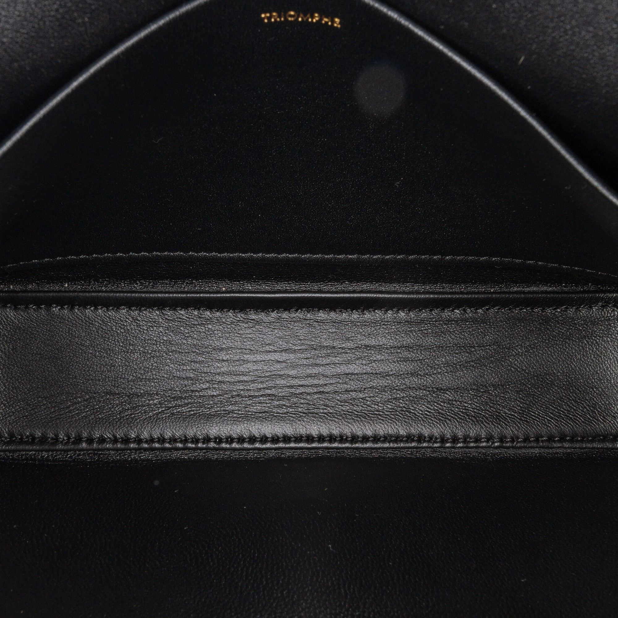Shiny Calfskin Triomphe Claude Chain Shoulder Bag