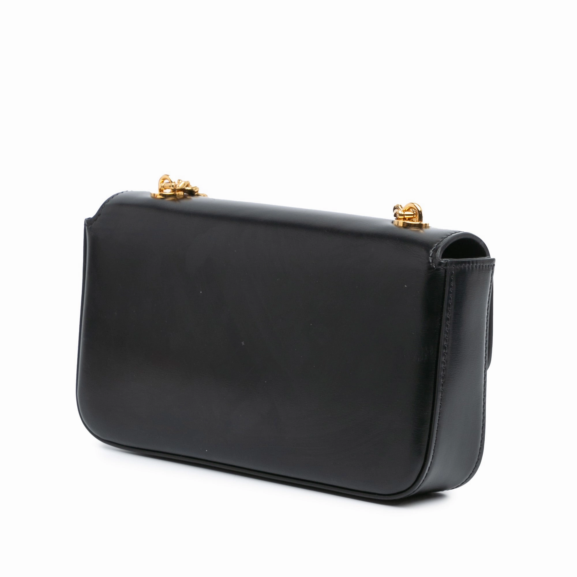 Shiny Calfskin Triomphe Claude Chain Shoulder Bag